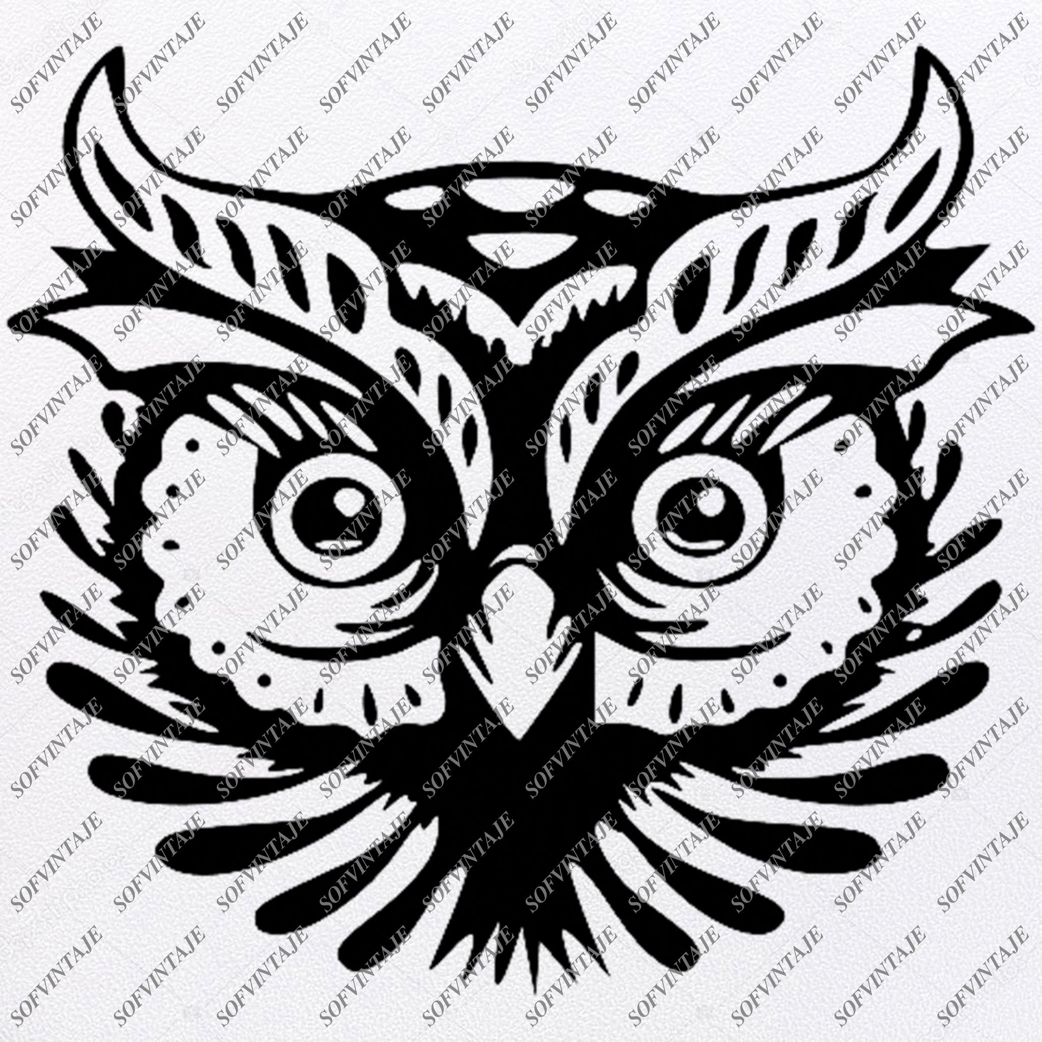 Download Owl Svg File - Owl Tattoo Svg Design-Clipart-Animals Svg File-Animals - SOFVINTAJE