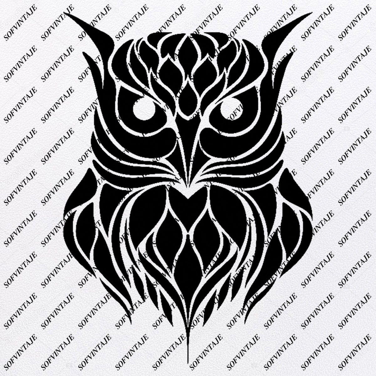Owl Svg File - Owl Tattoo Svg Design-Clipart-Animals Svg ...