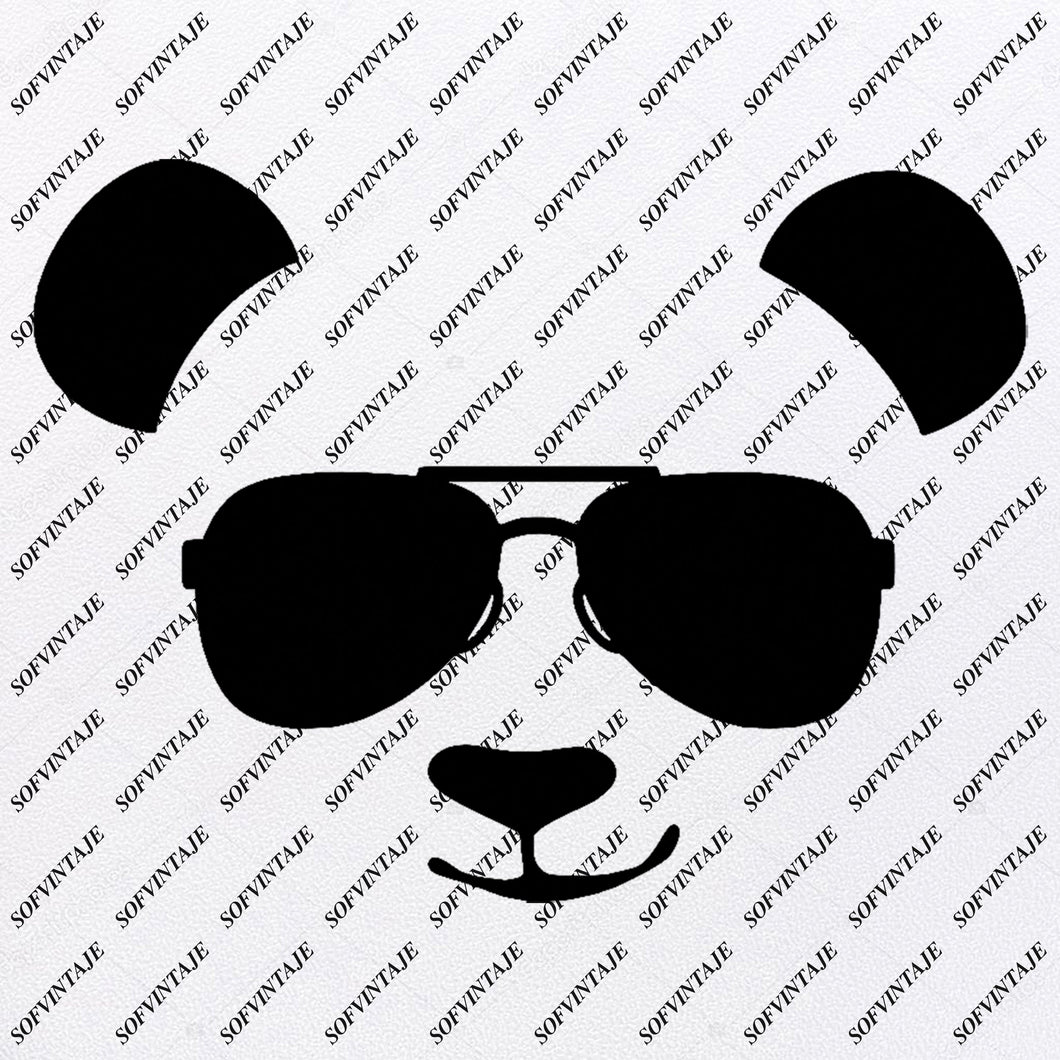 Download Panda Bear Panda Svg File Panda With Glasses Original Svg Design Sofvintaje