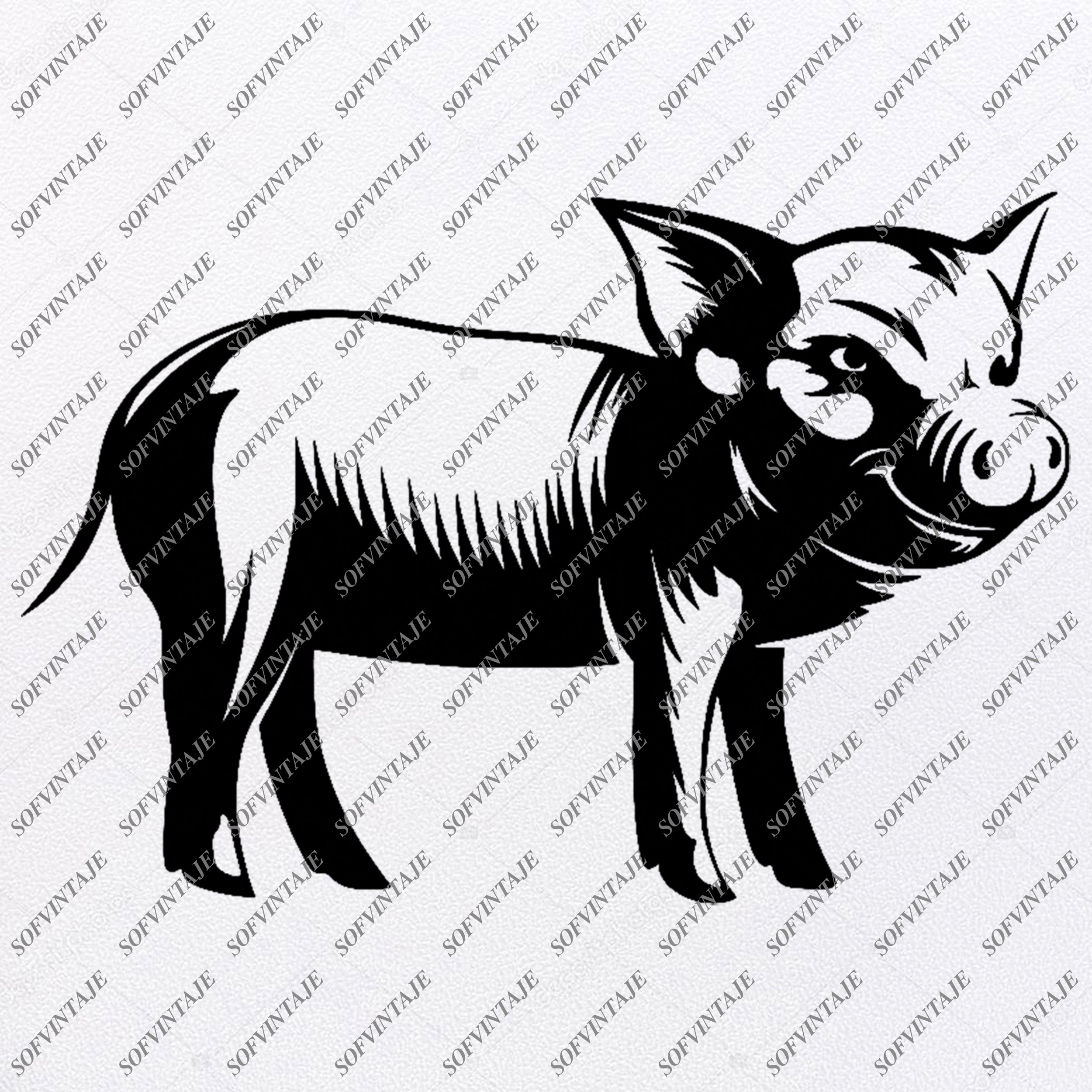 Download Pig Svg File Funny Pig Svg Design Clipart Animals Svg File Animals Png Sofvintaje