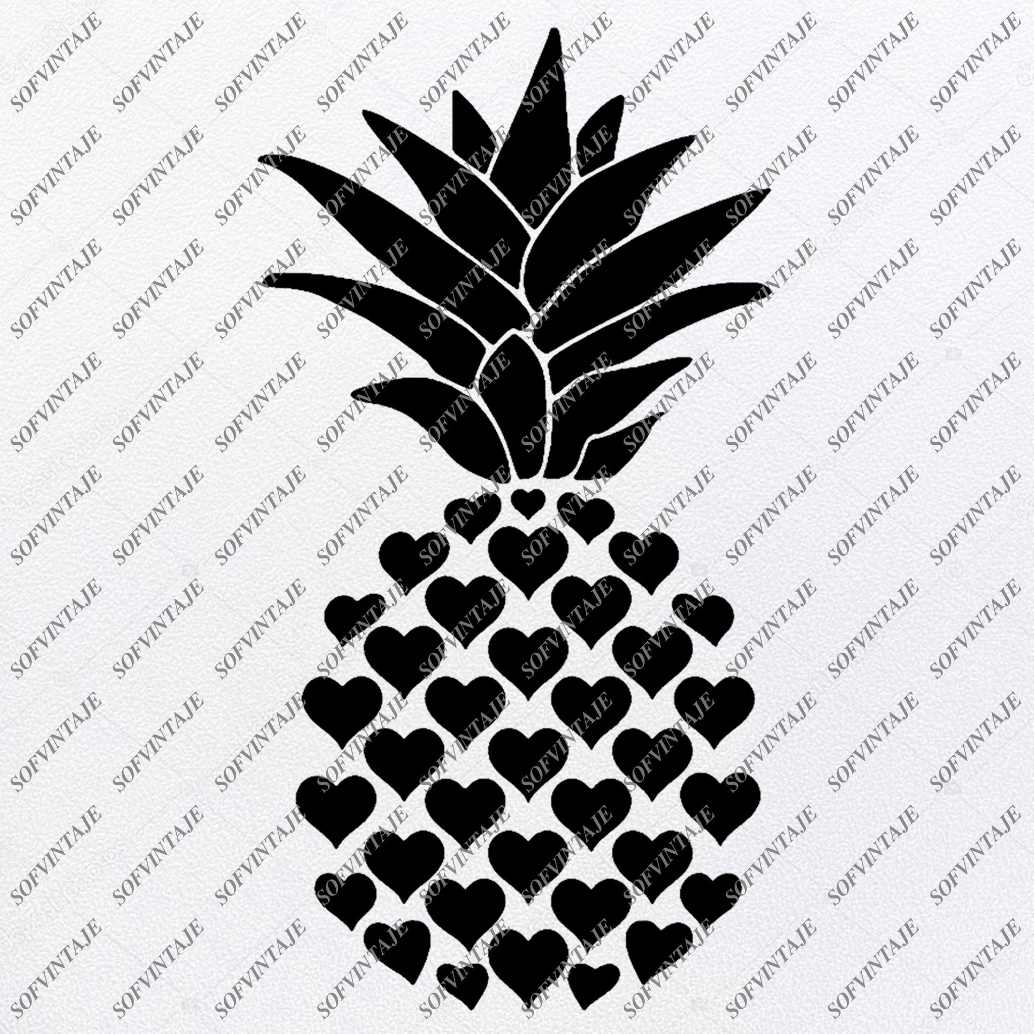 Pineapple Svg File Pineapple Svg Pineapple Png Fruit Svg Pinea Sofvintaje