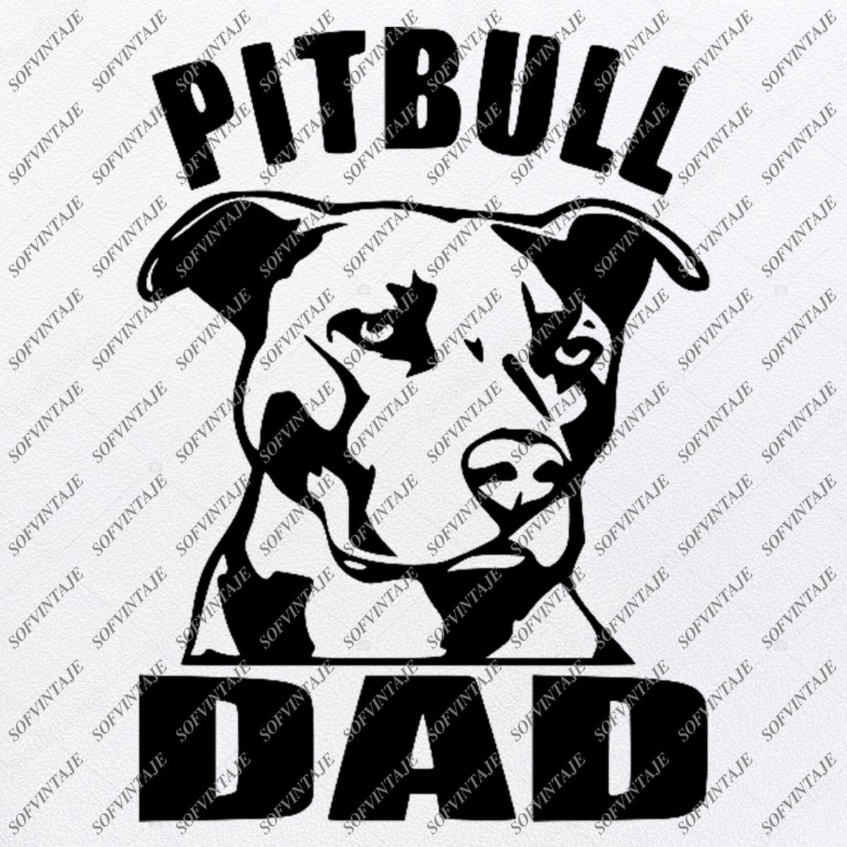 Pitbull -Pitbull Mom -Pitbull Dad Svg File - Pitbull Svg ...