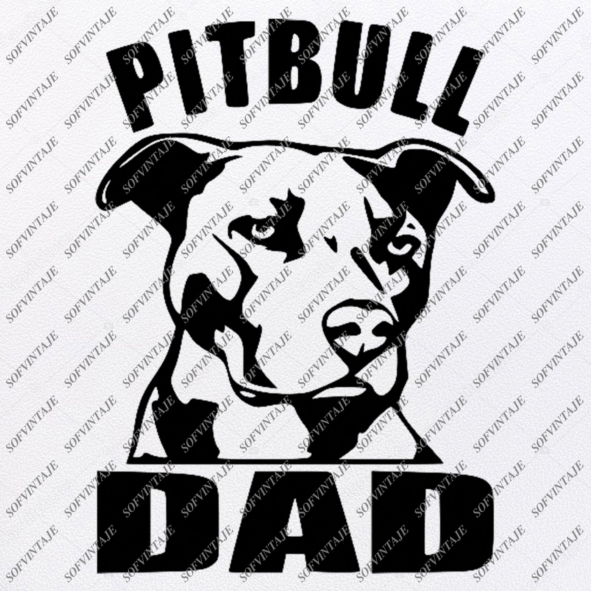 Download Pitbull Pitbull Dad Svg File Pitbull Svg Original Design Dog Cli Sofvintaje