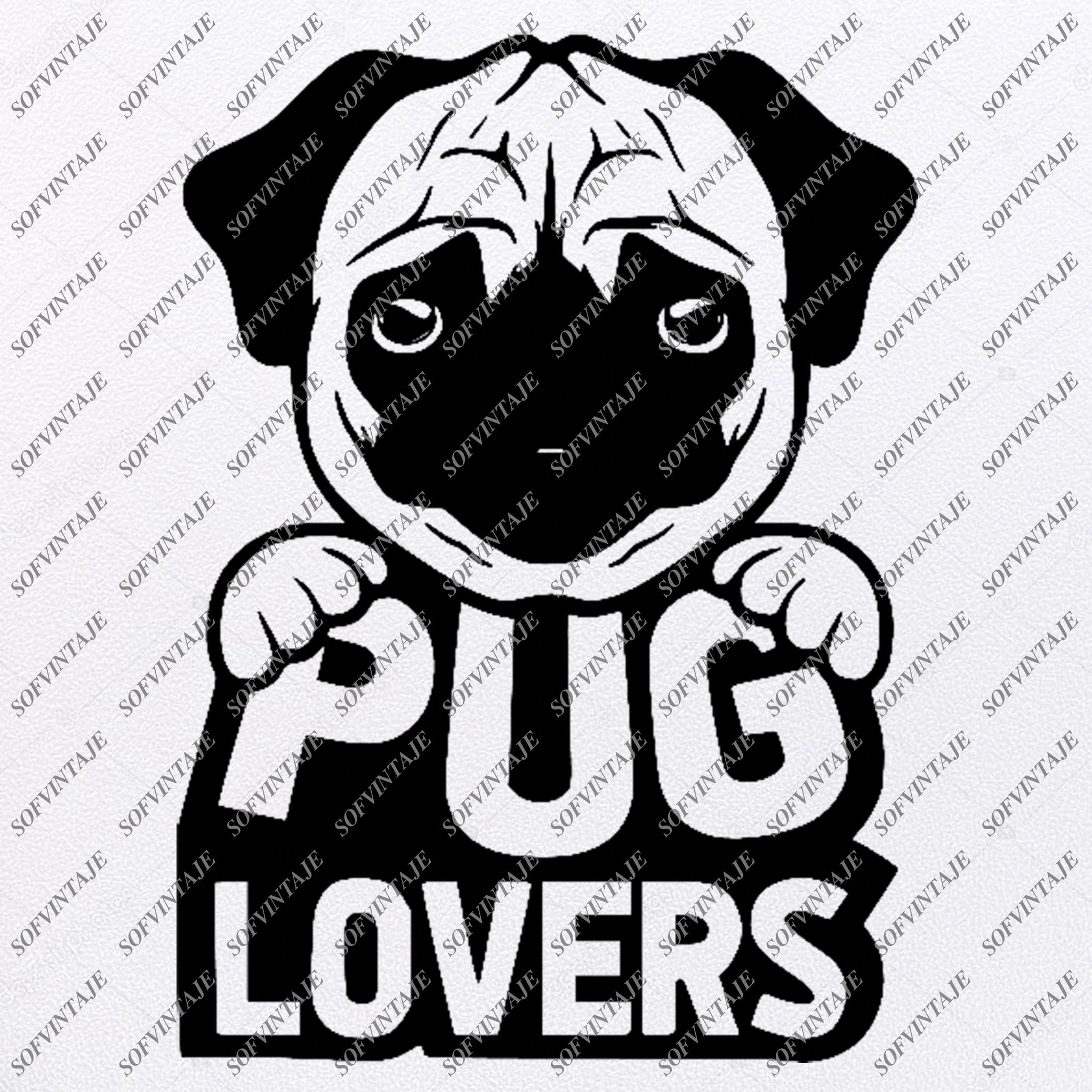 Download Pug Dog Svg File Pug Dog Tattoo Svg Original Design Dog Clip Art Anima Sofvintaje