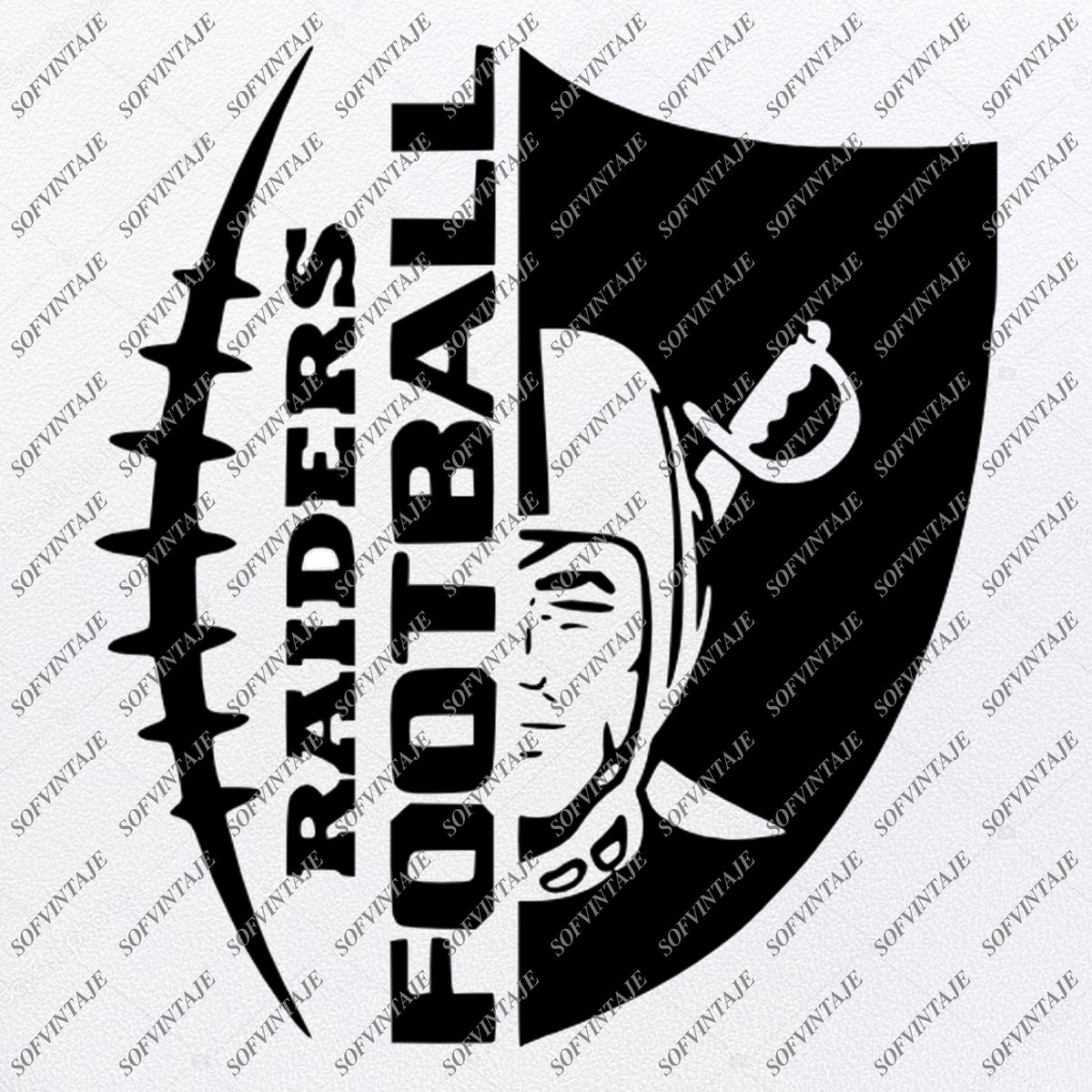 Download Raiders Football Svg File - Football Svg - Raiders Svg - Football Clip - SOFVINTAJE