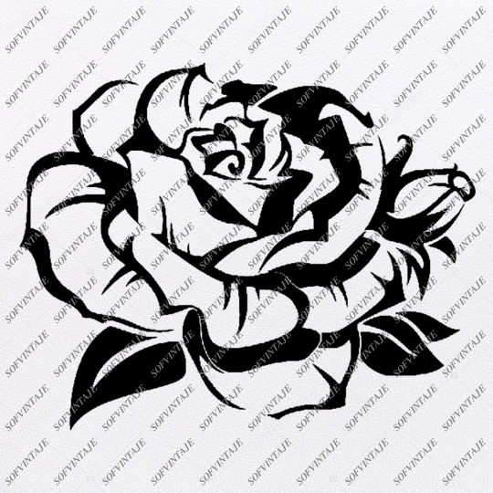 Download Rose Svg File Flower Of Love Original Svg Design Tattoo Svg Clip Art F Sofvintaje