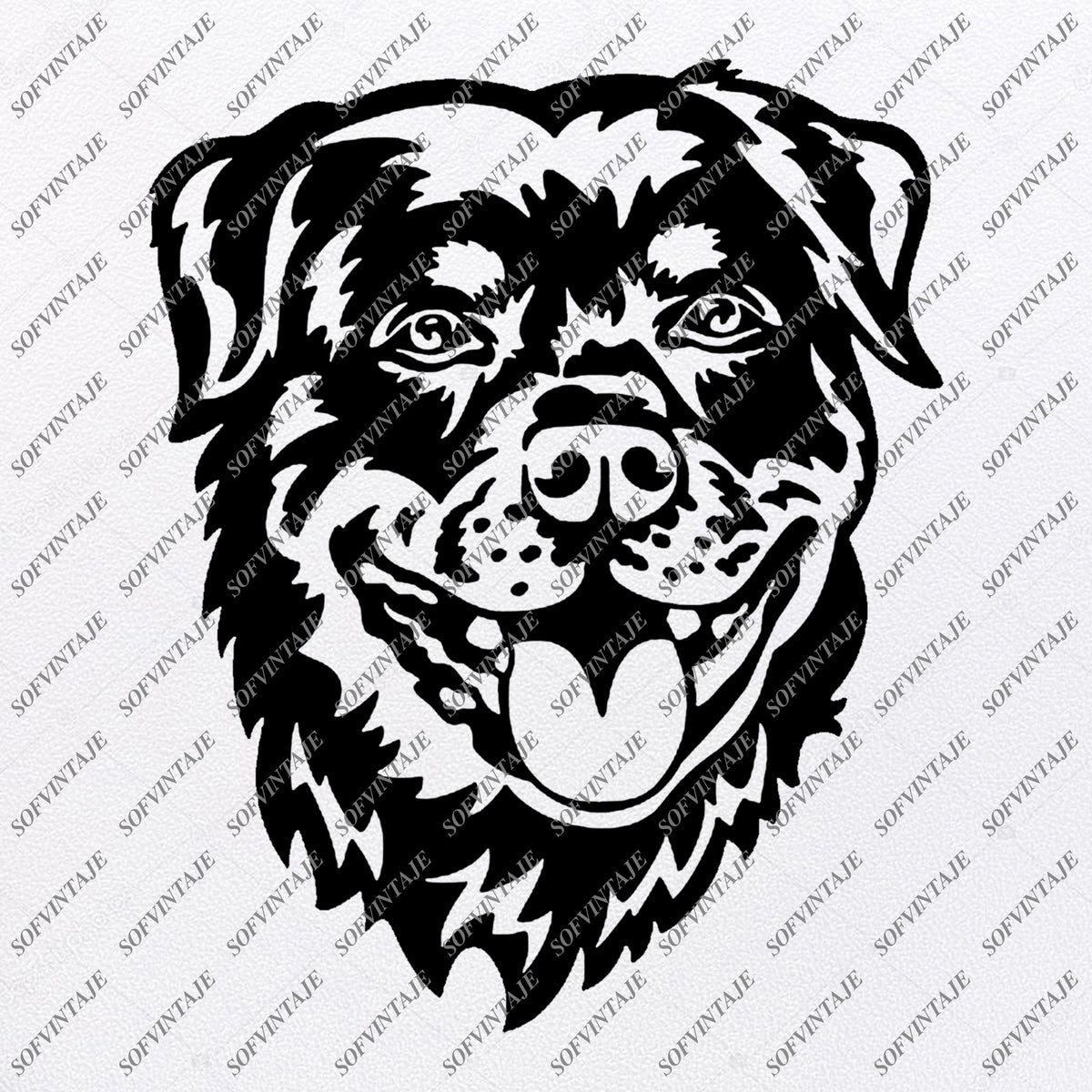 Download Rottweiler Svg Files - Rottweiler Silhouette - Dog Clipart - Svg For C - SOFVINTAJE