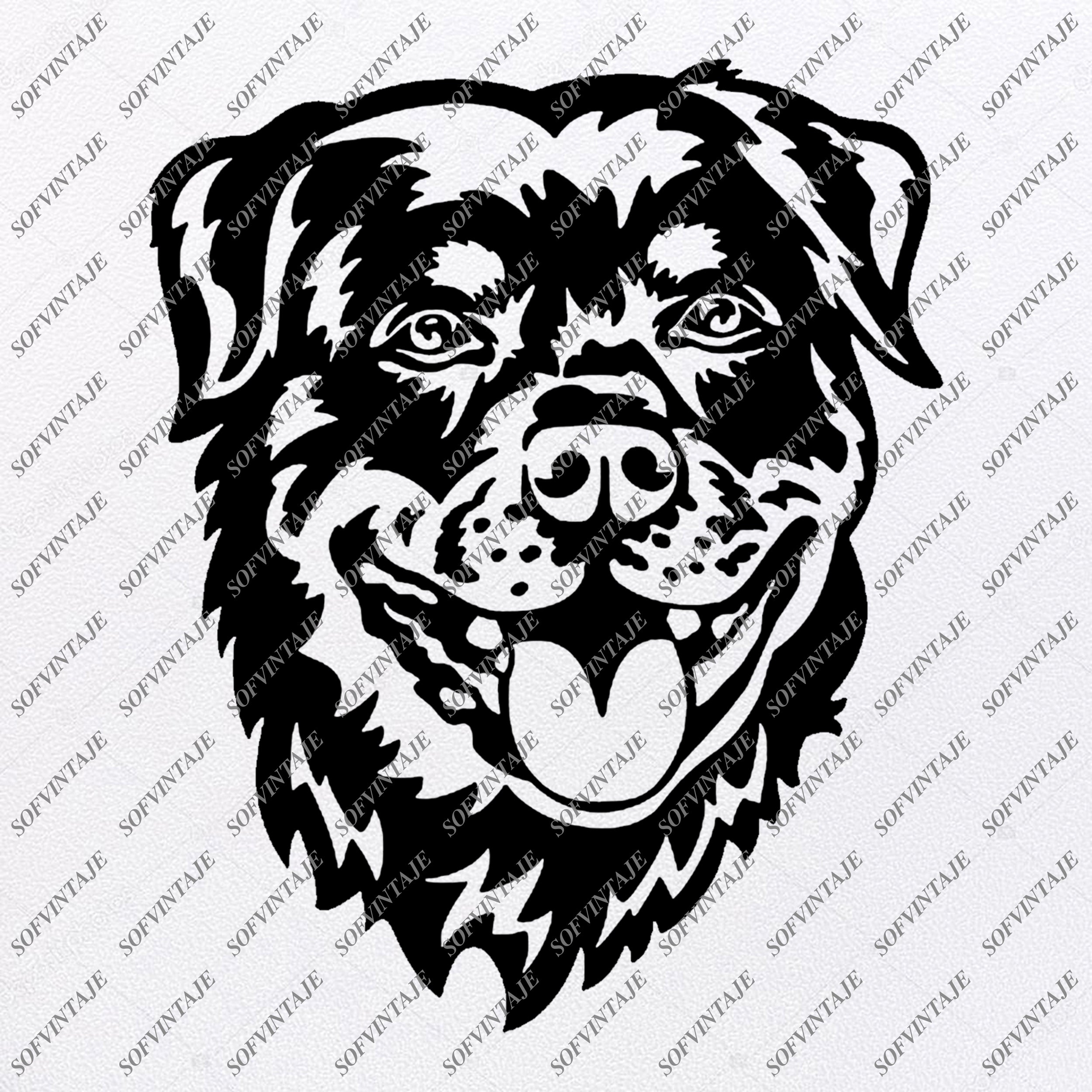 Download Digital Download File Rottweiler Dog Silhouette Svg Eps Png Dxf Instant Download Vinyl Craft Cutting Clip Art Digital Art Collectibles Vadel Com