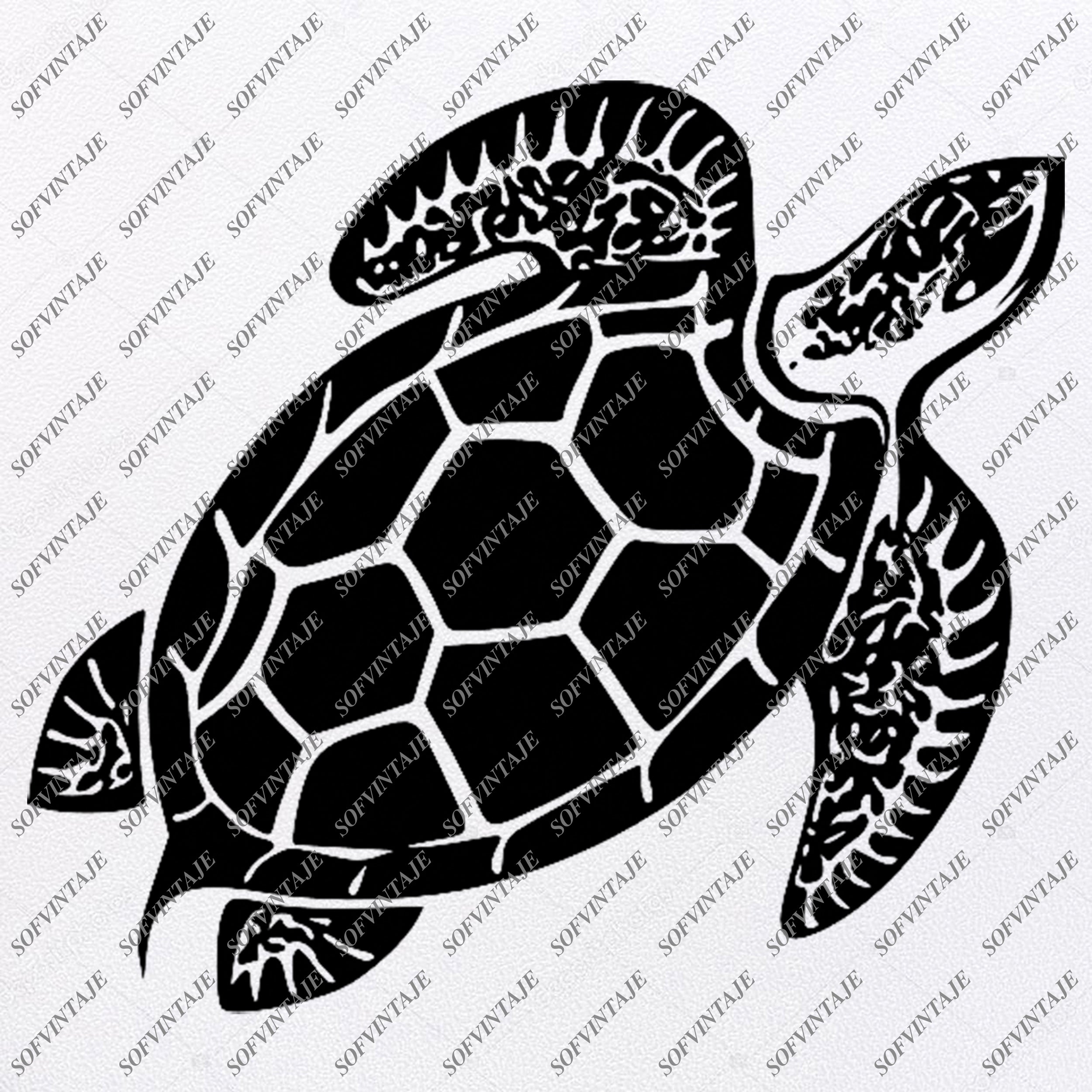 Download Sea Turtle Svg File Turtle Original Design Sea Turtle Clip Art Tattoo Sofvintaje