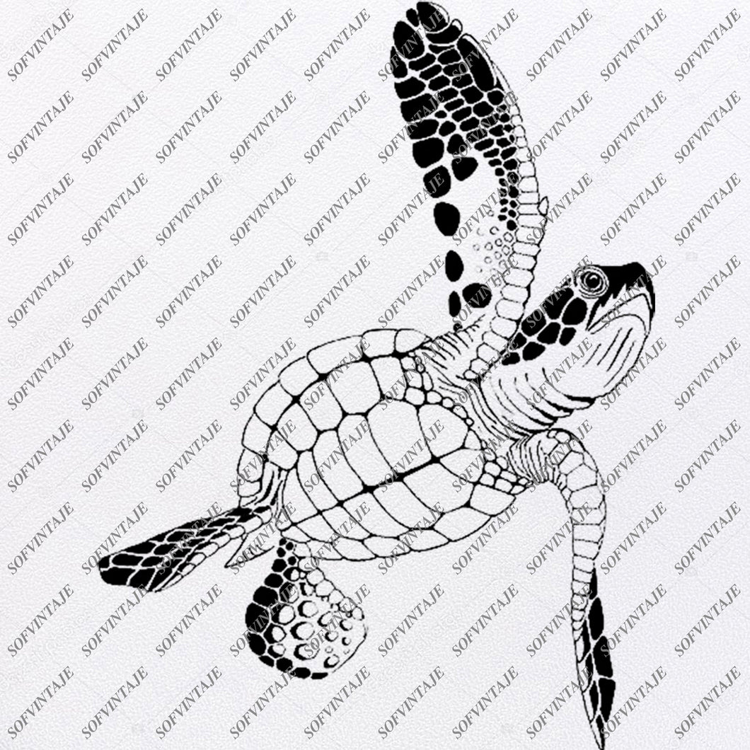 Download Sea Turtle Svg File Turtle Original Design Sea Turtle Clip Art Tattoo Sofvintaje