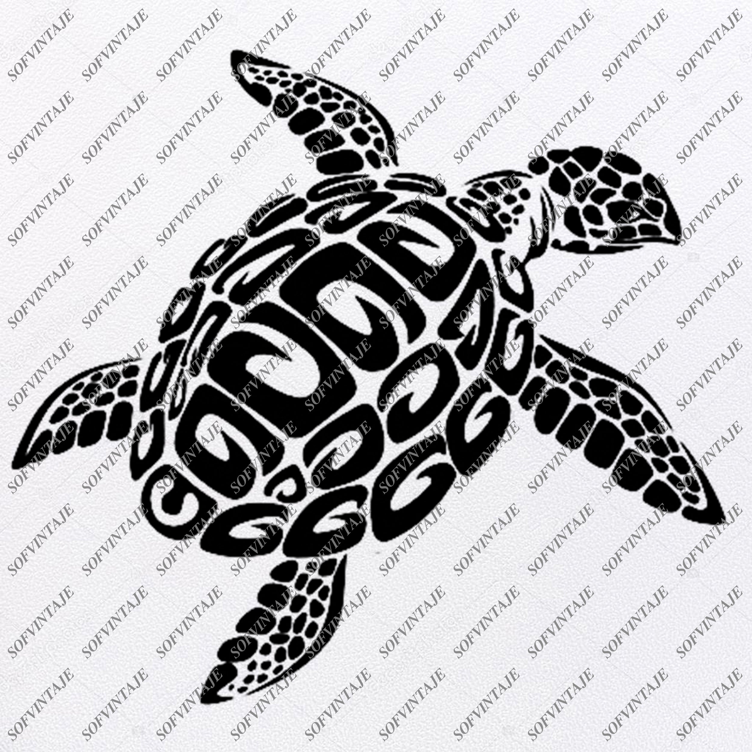 Download Sea Turtle Svg File Turtle Original Design Sea Turtle Clip Art Tattoo Sofvintaje