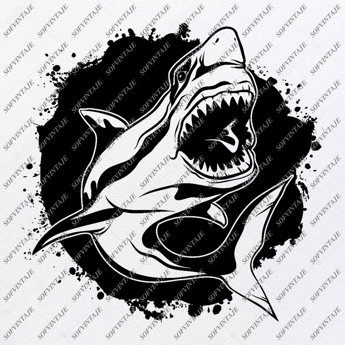 Download Shark Svg File-Shark Tattoo Svg Design-Clipart-Animals Svg ...