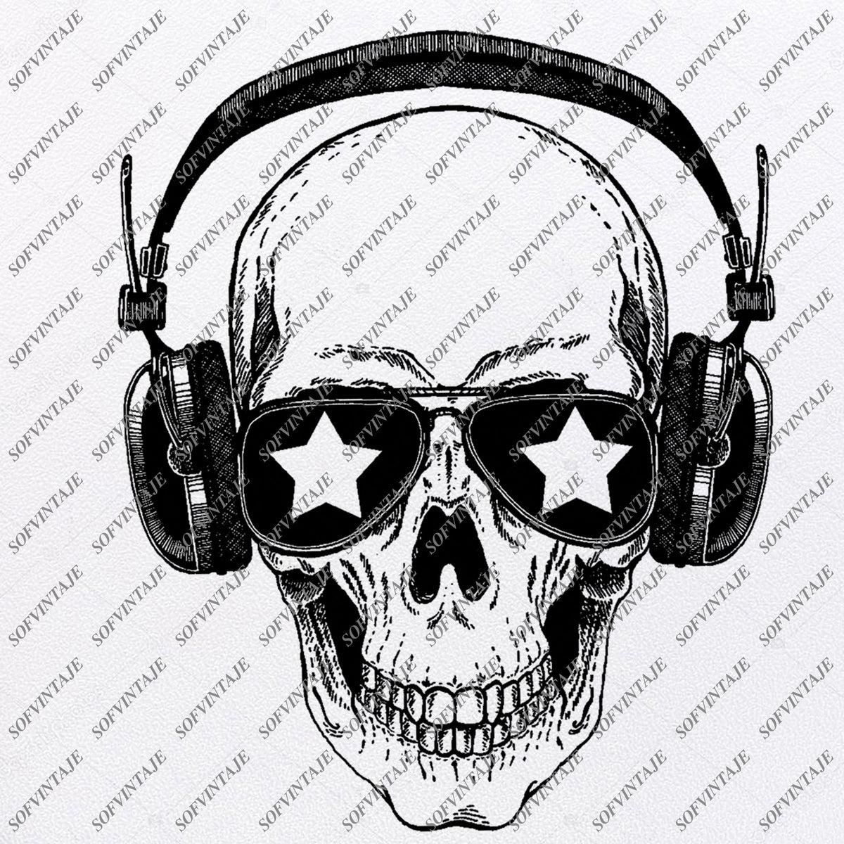 Download Skull Svg File-skull with headphones Svg Design - Clipart ...