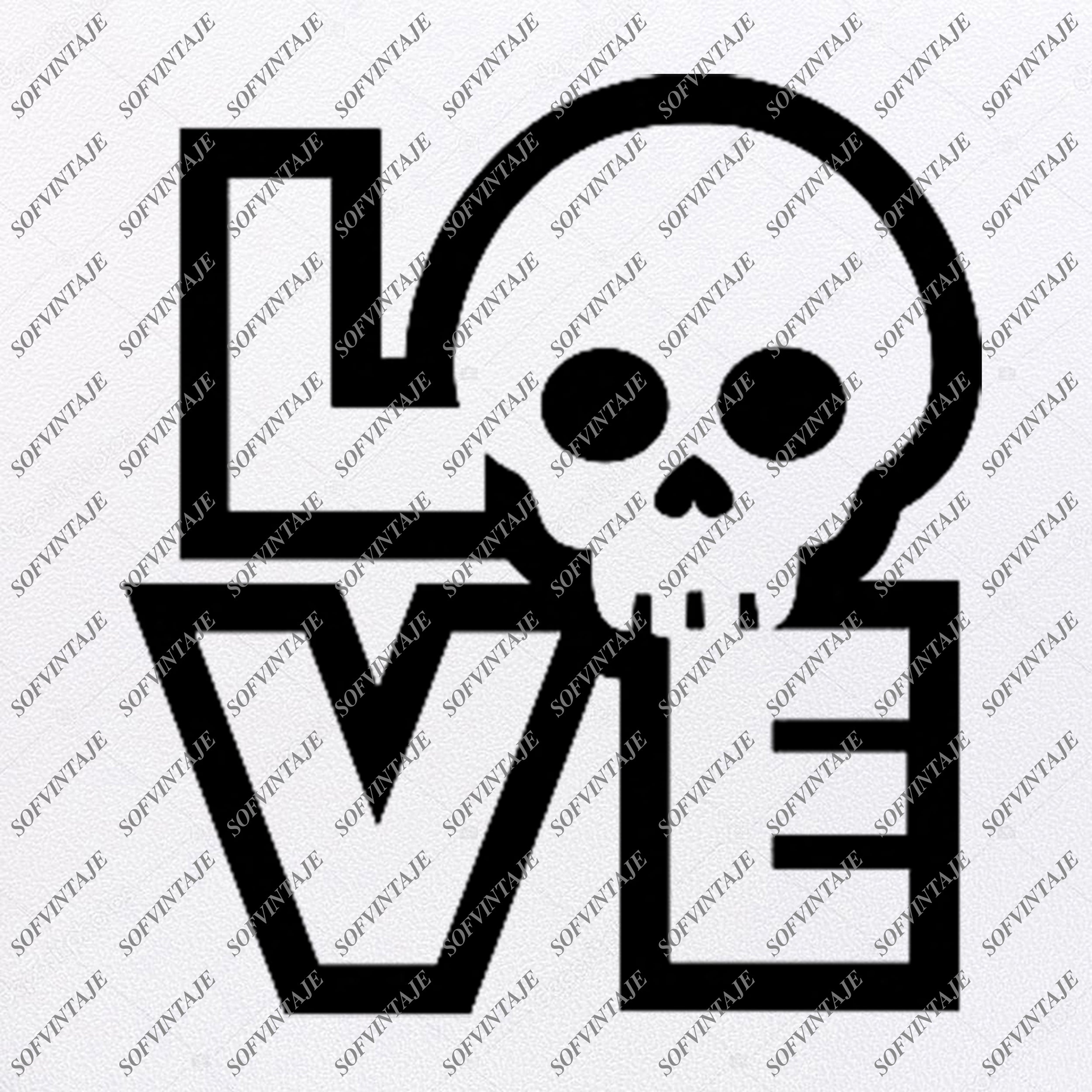 Download Skull Svg File Skull Love Svg Design Clipart Skull Love Tattoo Svg F Sofvintaje