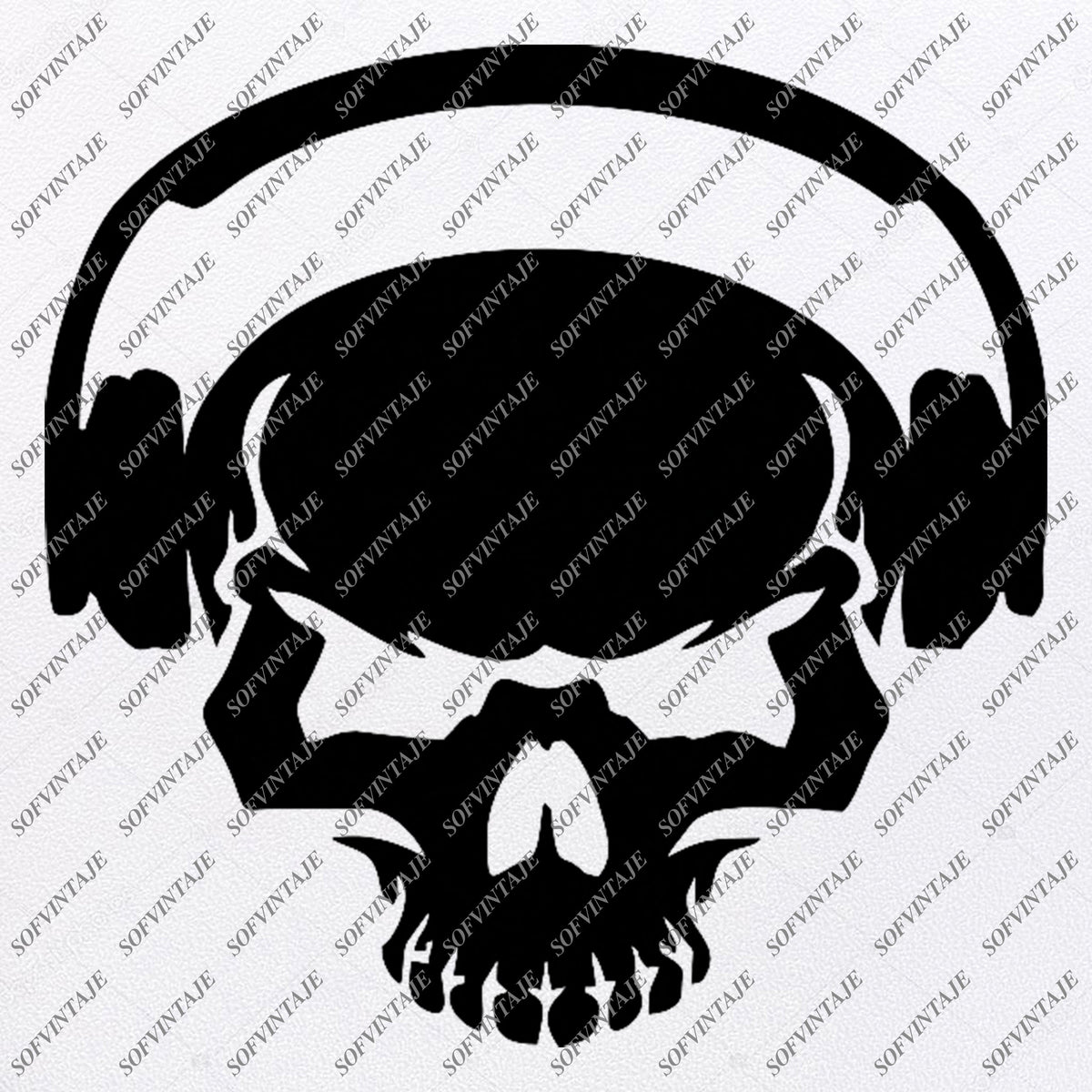 Download Skull Svg File-skull with headphones Svg Design - Clipart ...