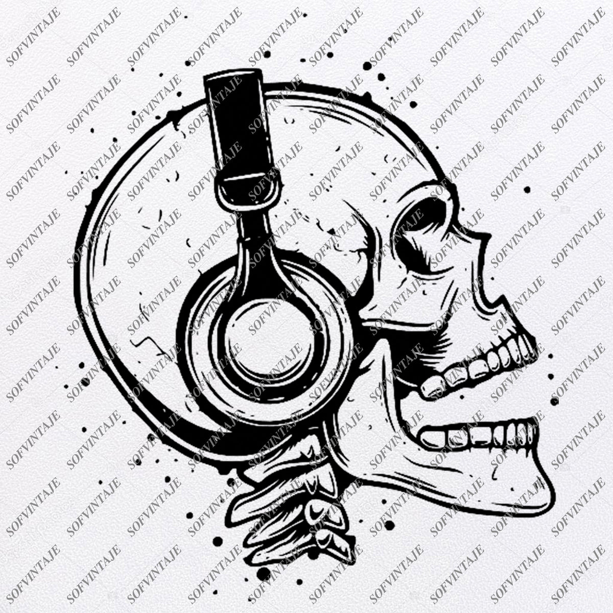 Download Skull Svg File-skull with headphones Svg Design - Clipart ...