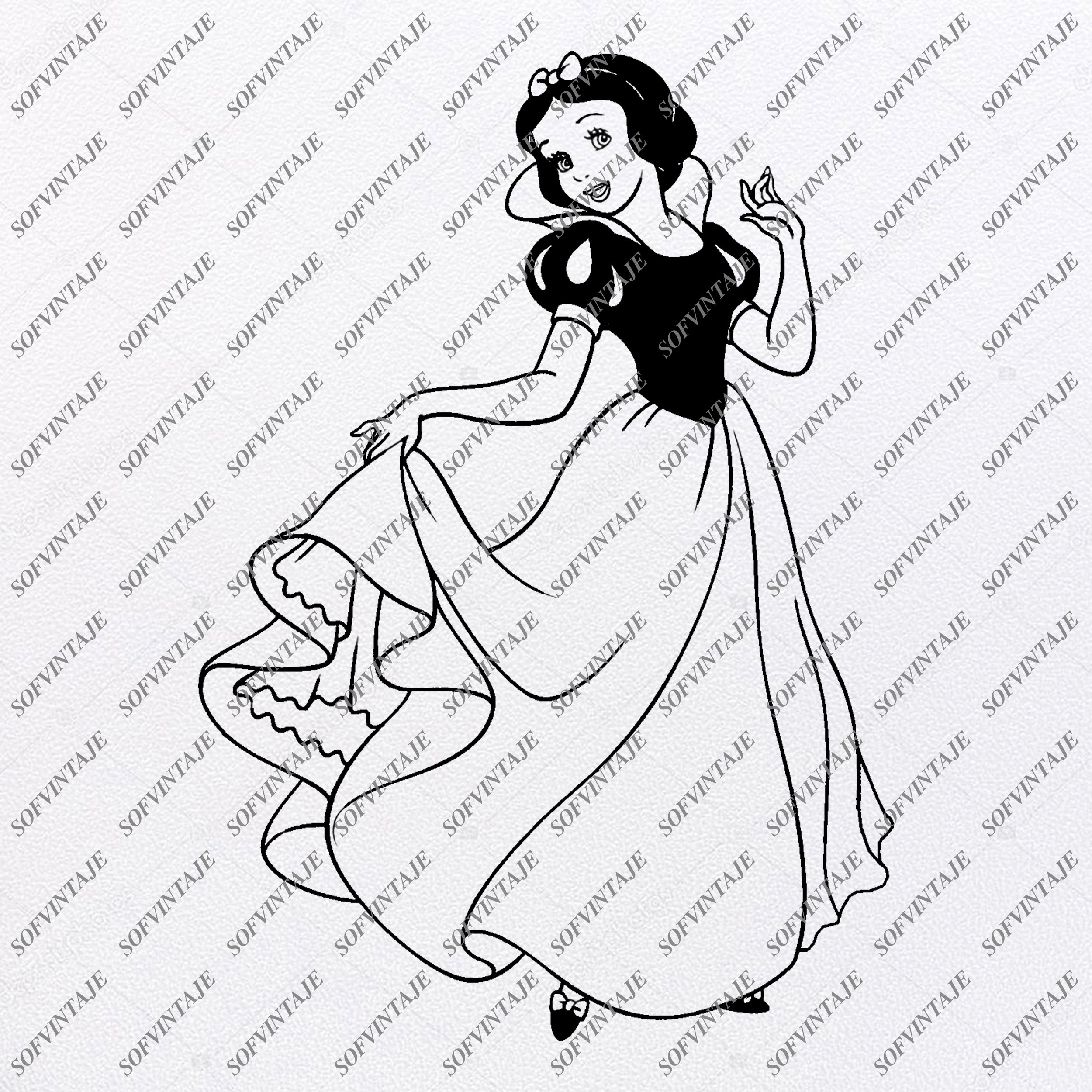 Snow White Svg File Disney Princess Svg Princess Snow White Svg Sofvintaje