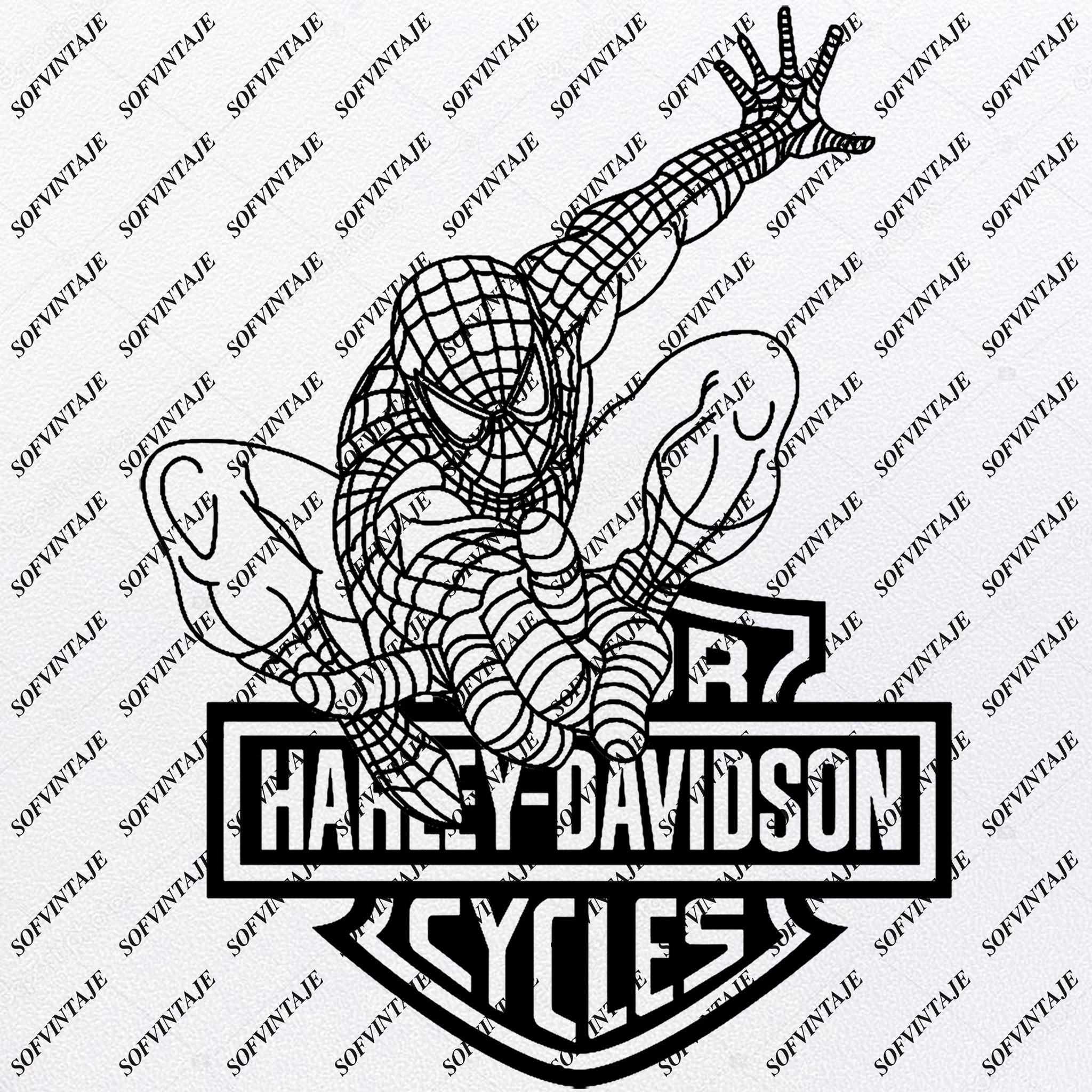 Download Spiderman Harley Davidson Spiderman Svg File Spiderman Harley Sofvintaje SVG, PNG, EPS, DXF File
