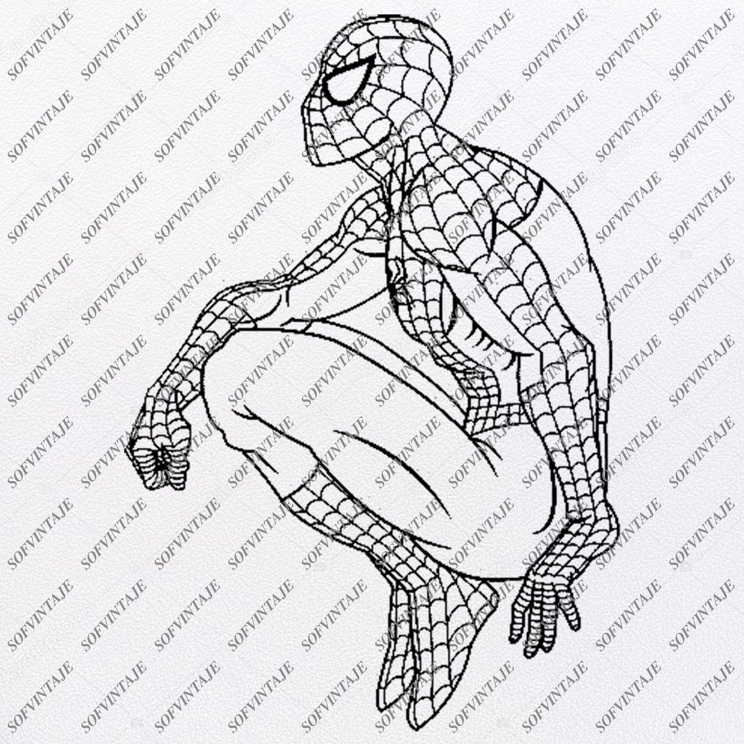 Download Spiderman Svg File Spiderman Original Svg Designtattoo Svg Spiderman C Sofvintaje