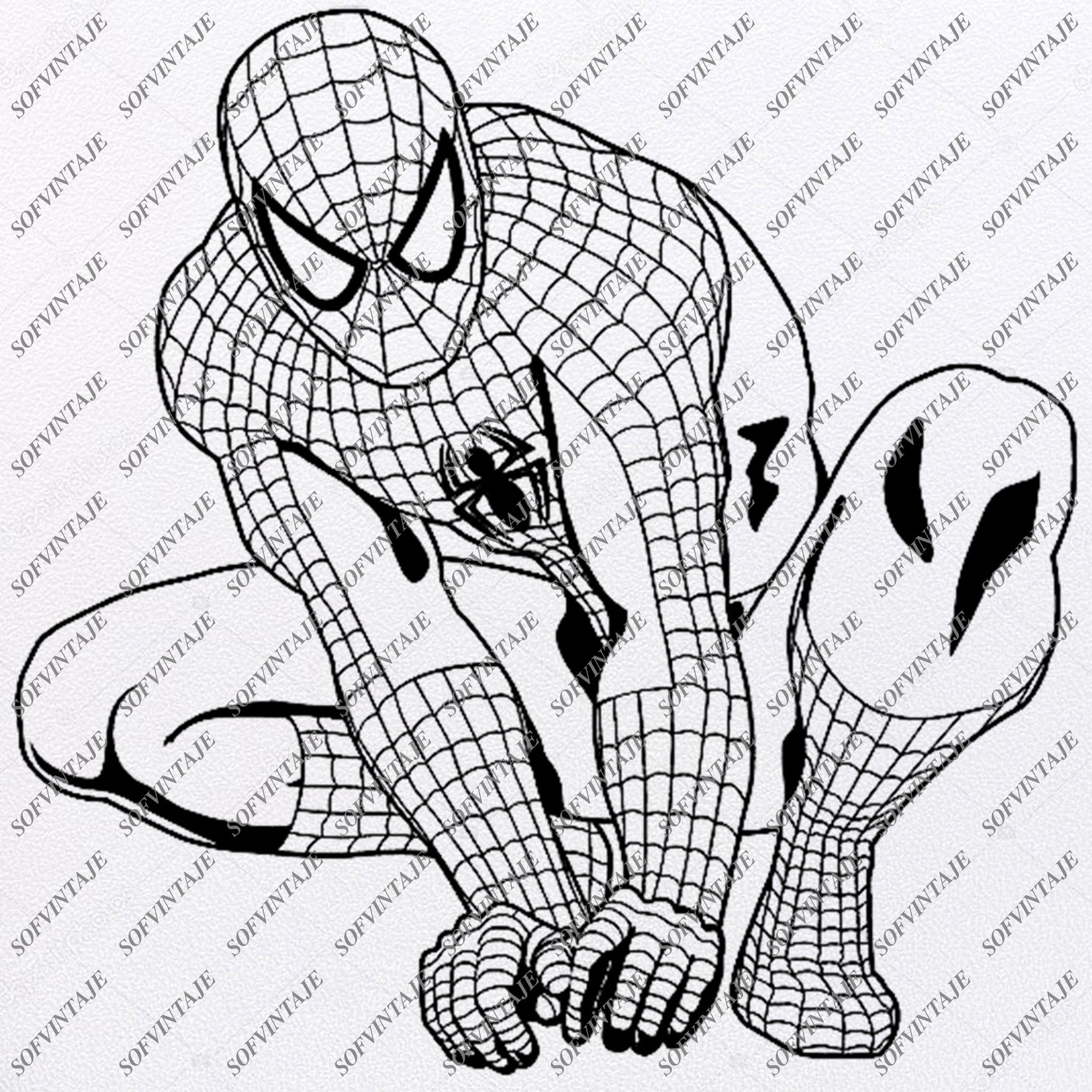 Spiderman Svg File Spiderman Original Svg Designtattoo Svg Spiderman C