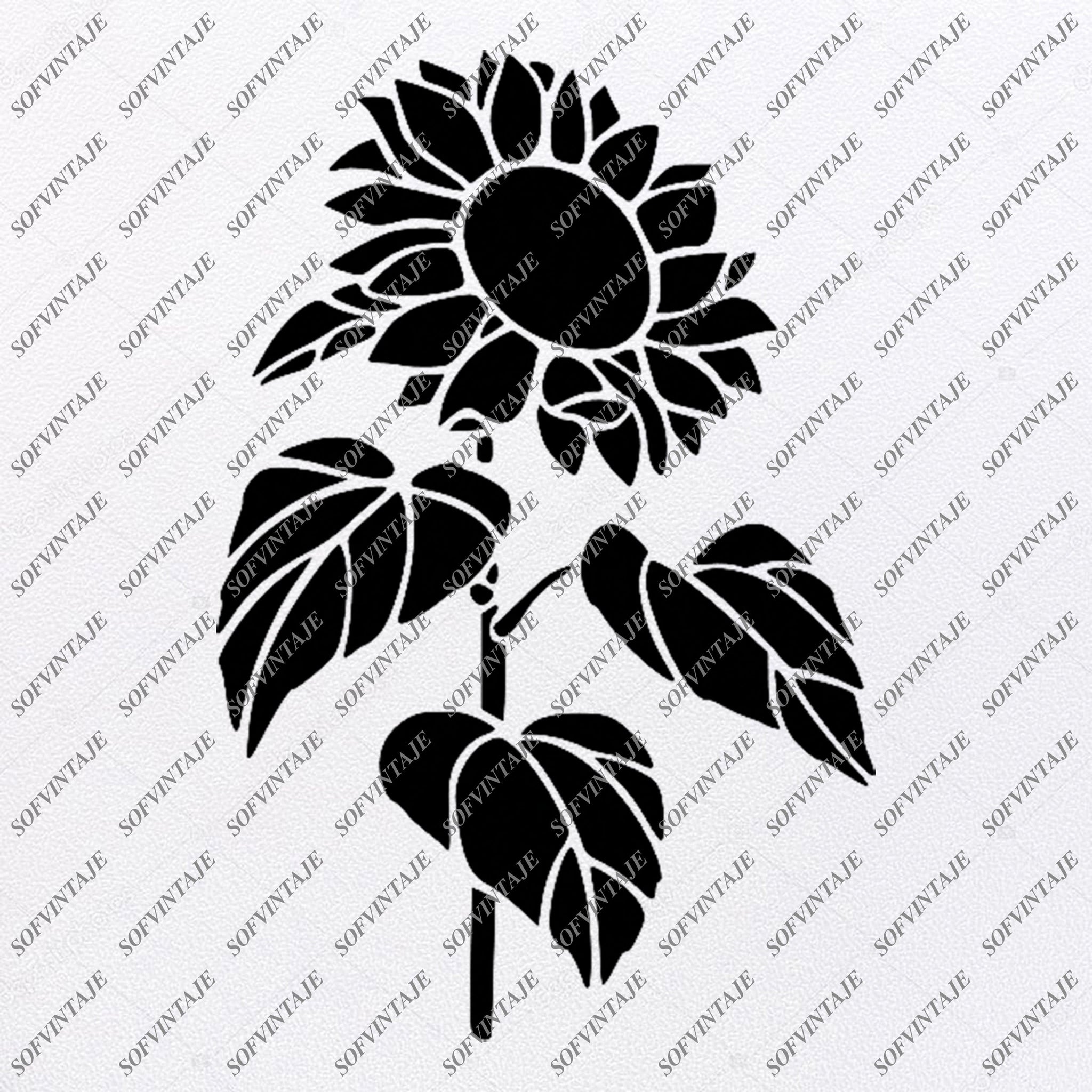 Download Free Svg Sunflower Butterfly Vector Illustration File For Cricut Download Free Svg Cut File