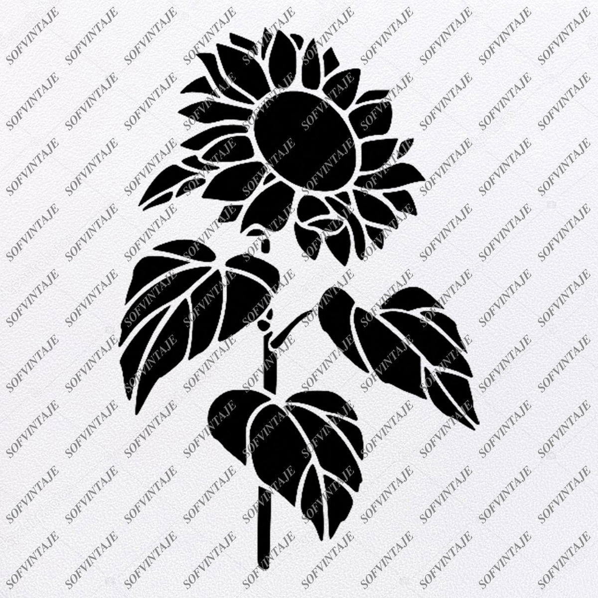 Download Sunflower Svg File-Flower of Love Original Svg Design-Tattoo Svg-Clip - SOFVINTAJE