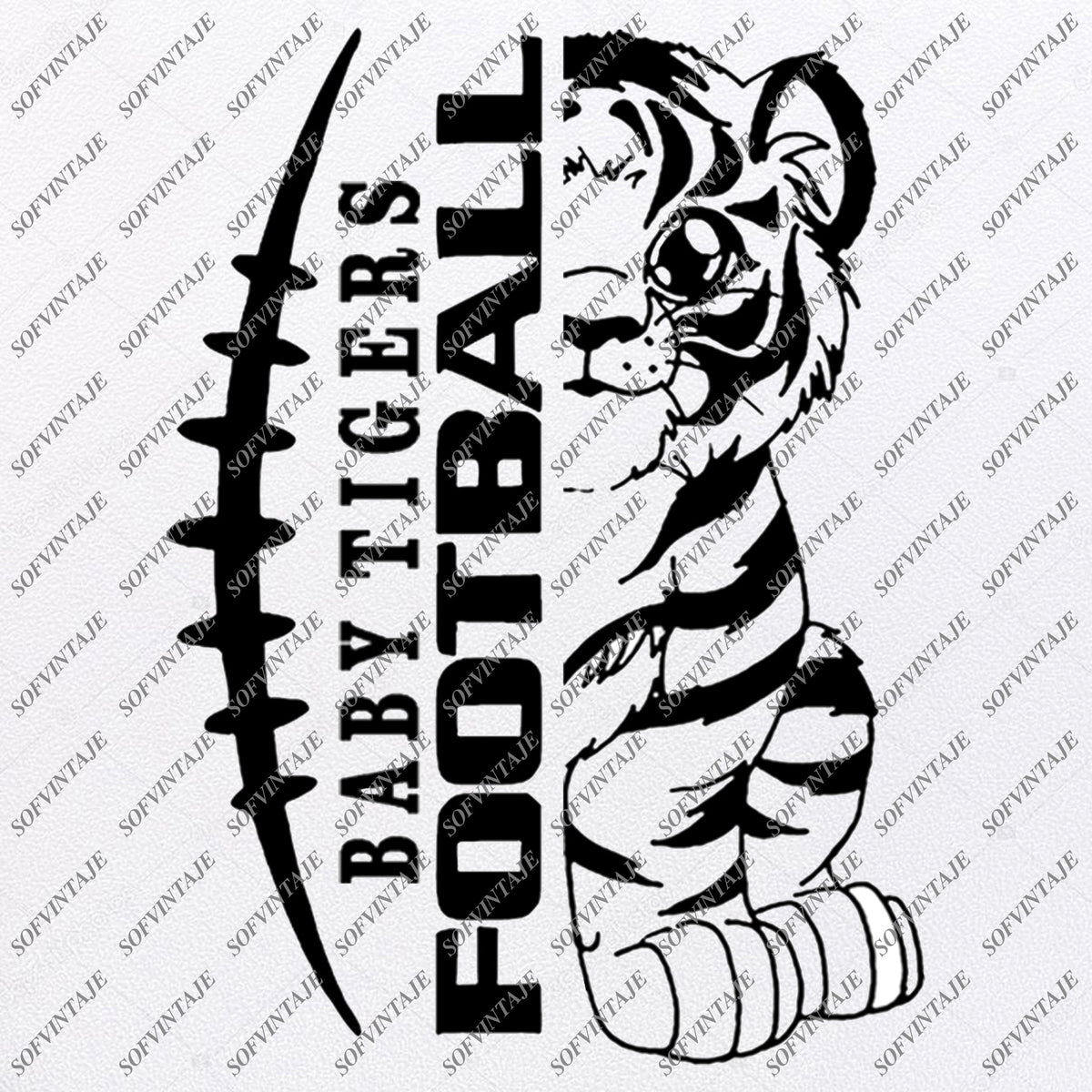 Download Tigers Football Svg - Baby Tigers Football Svg - Football Svg - Footba - SOFVINTAJE
