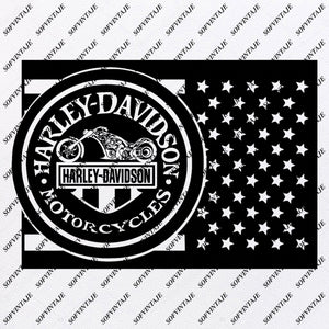 Download Usa Flag Harley Davidson Svg File Motorcycle Harley Davidson Svg D Sofvintaje