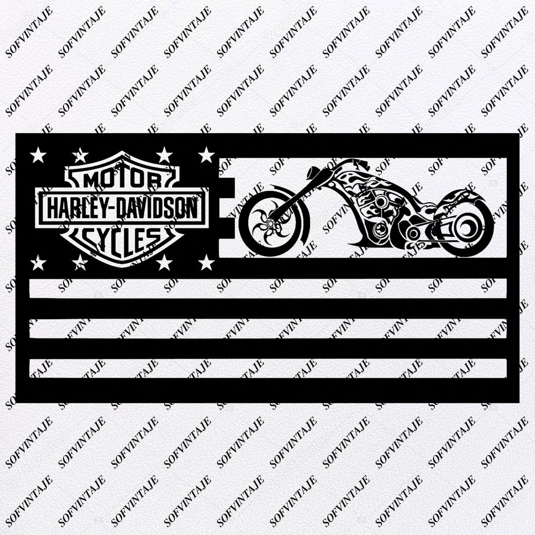 Download USA Flag - Harley Davidson Svg File - Motorcycle Harley ...
