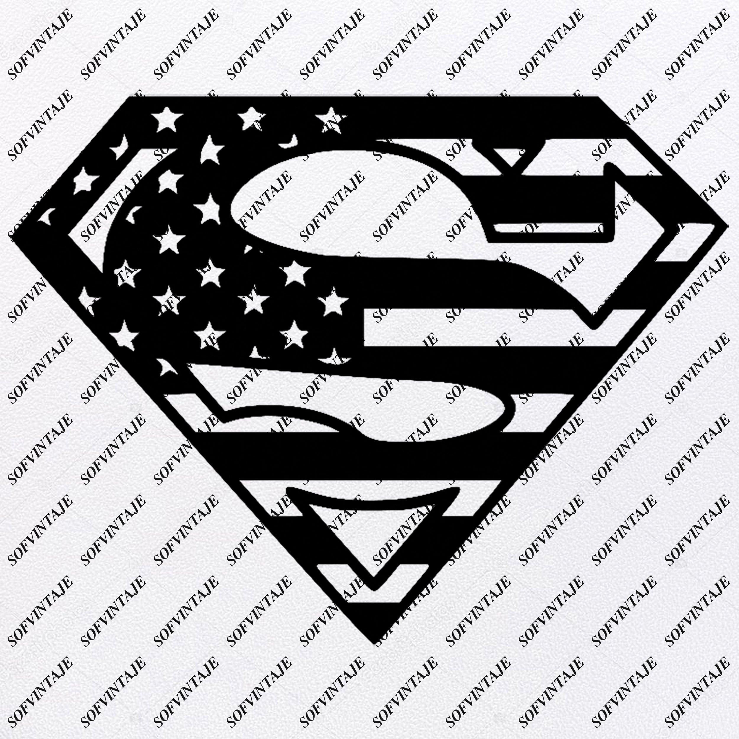 Download Usa Flag Super Svg File Superman Svg File Superdad Supermom Su Sofvintaje