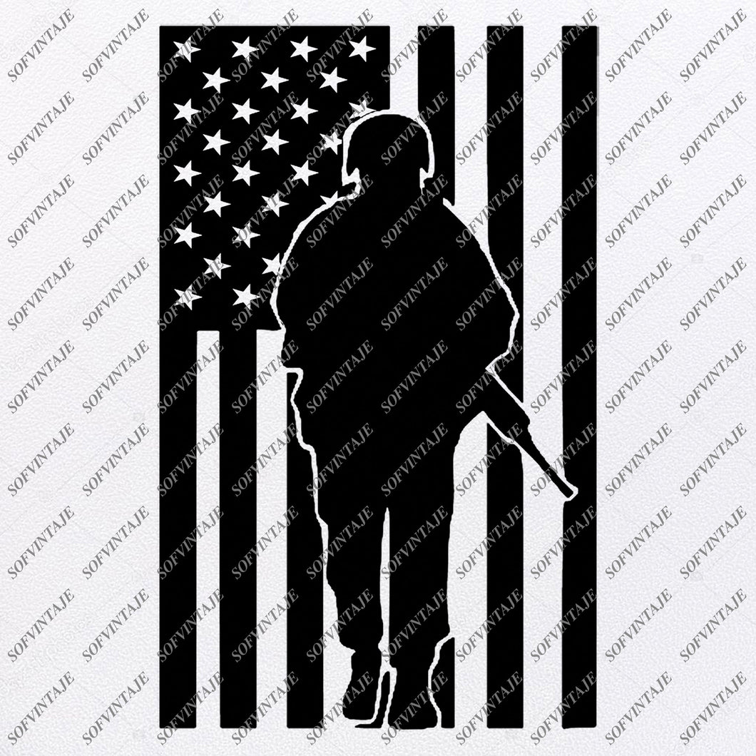 Download Usa Flag Svg File American Flag Soldier Svg File American Veteran Svg Sofvintaje