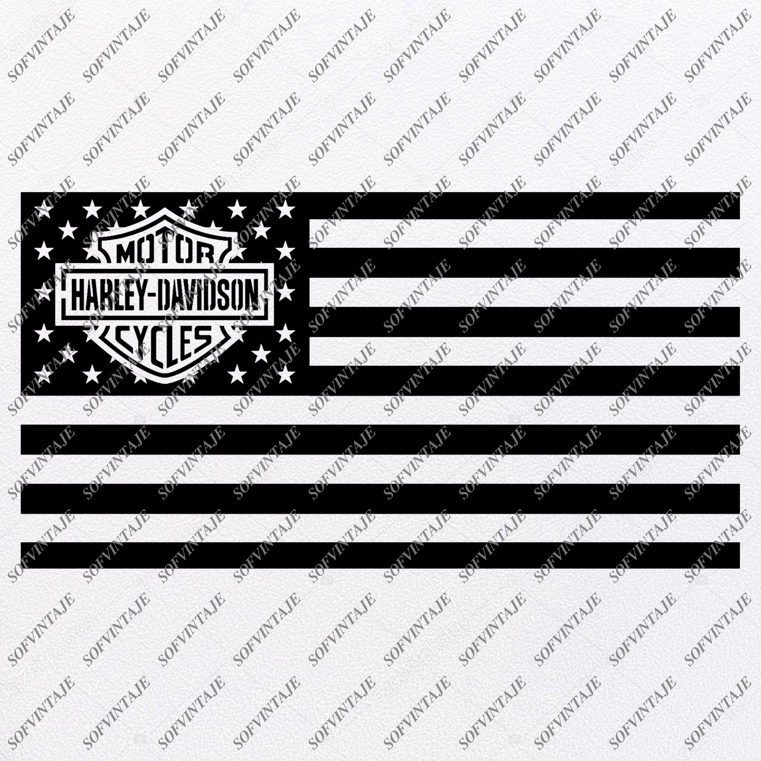 Download Usa Flag Harley Davidson Svg File Motorcycle Harley Davidson Svg D Sofvintaje