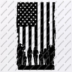 Usa Flag Svg File Usa Soldiers Family Svg File Usa Flag Original Desig Sofvintaje
