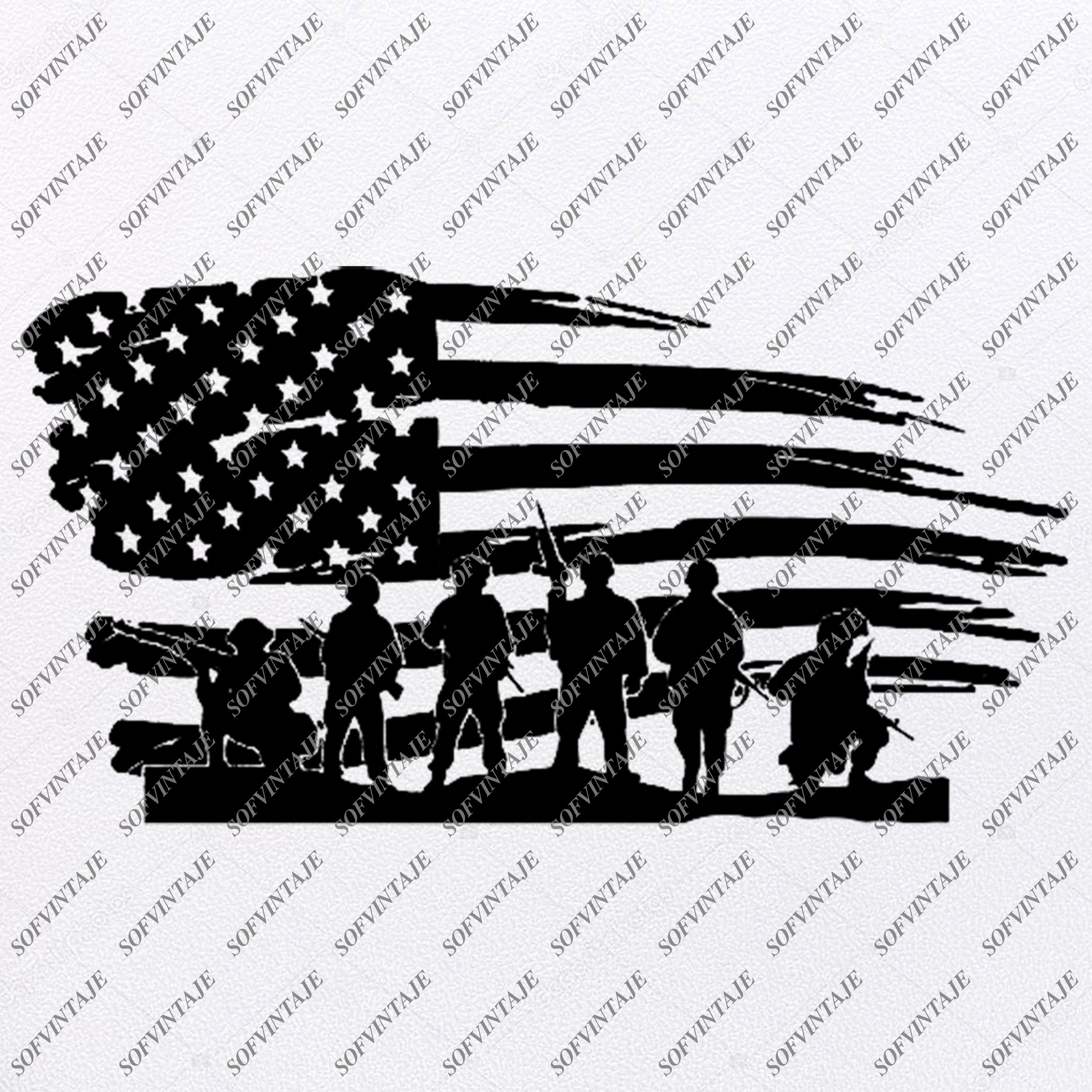 Download Usa Flag Svg File Usa Army Svg Design Usa Flag Veteran Svg File Sofvintaje