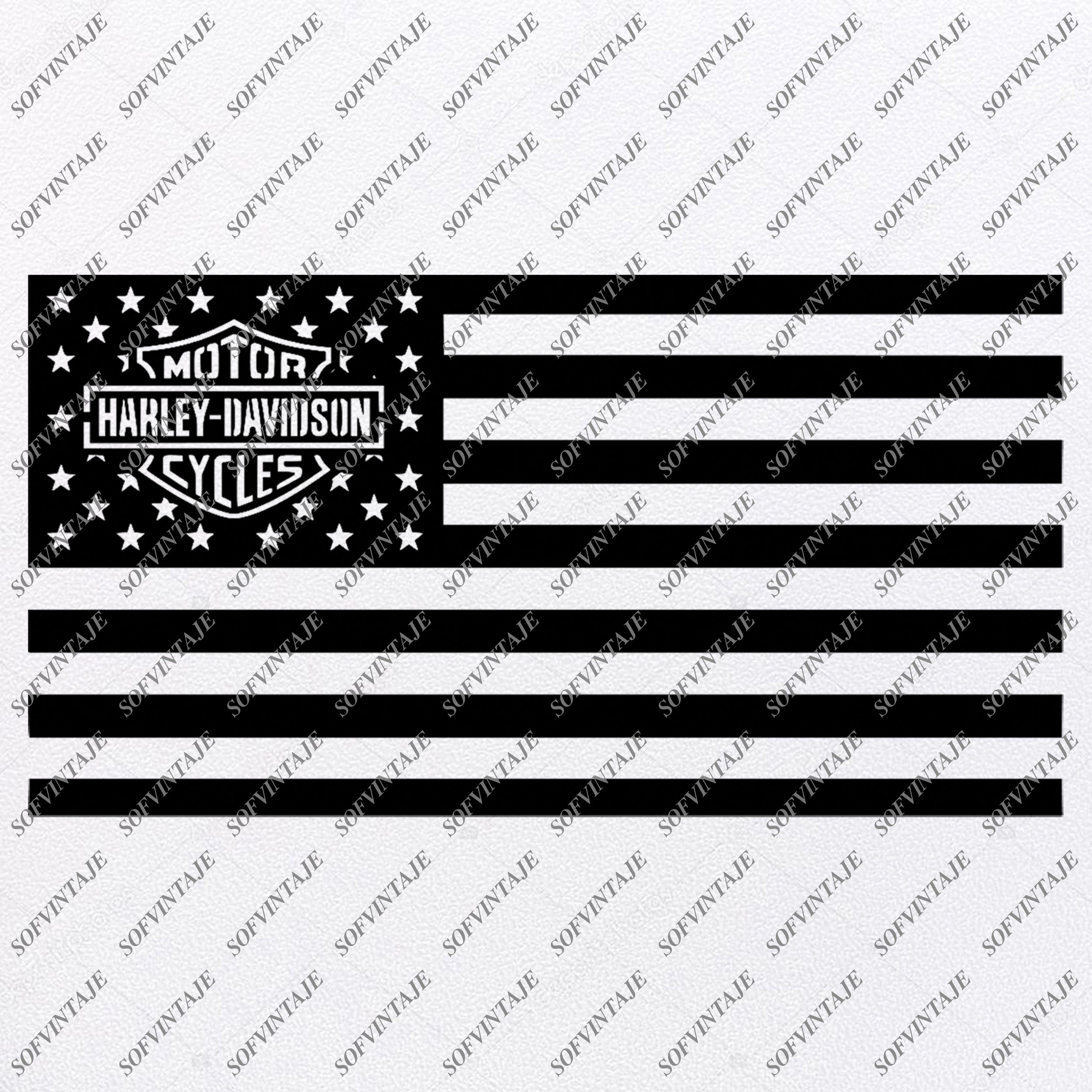 Download Usa Flag Harley Davidson Svg File Motorcycle Harley Davidson Svg D Sofvintaje