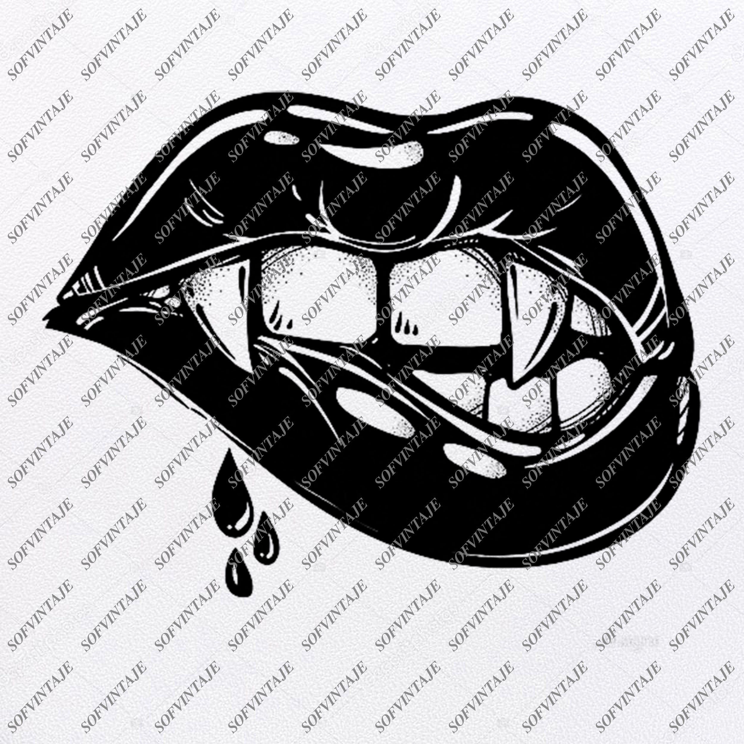 Download Vampire Lips Svg File Lips Original Design Lips Clip Art Lips Svg Fil Sofvintaje