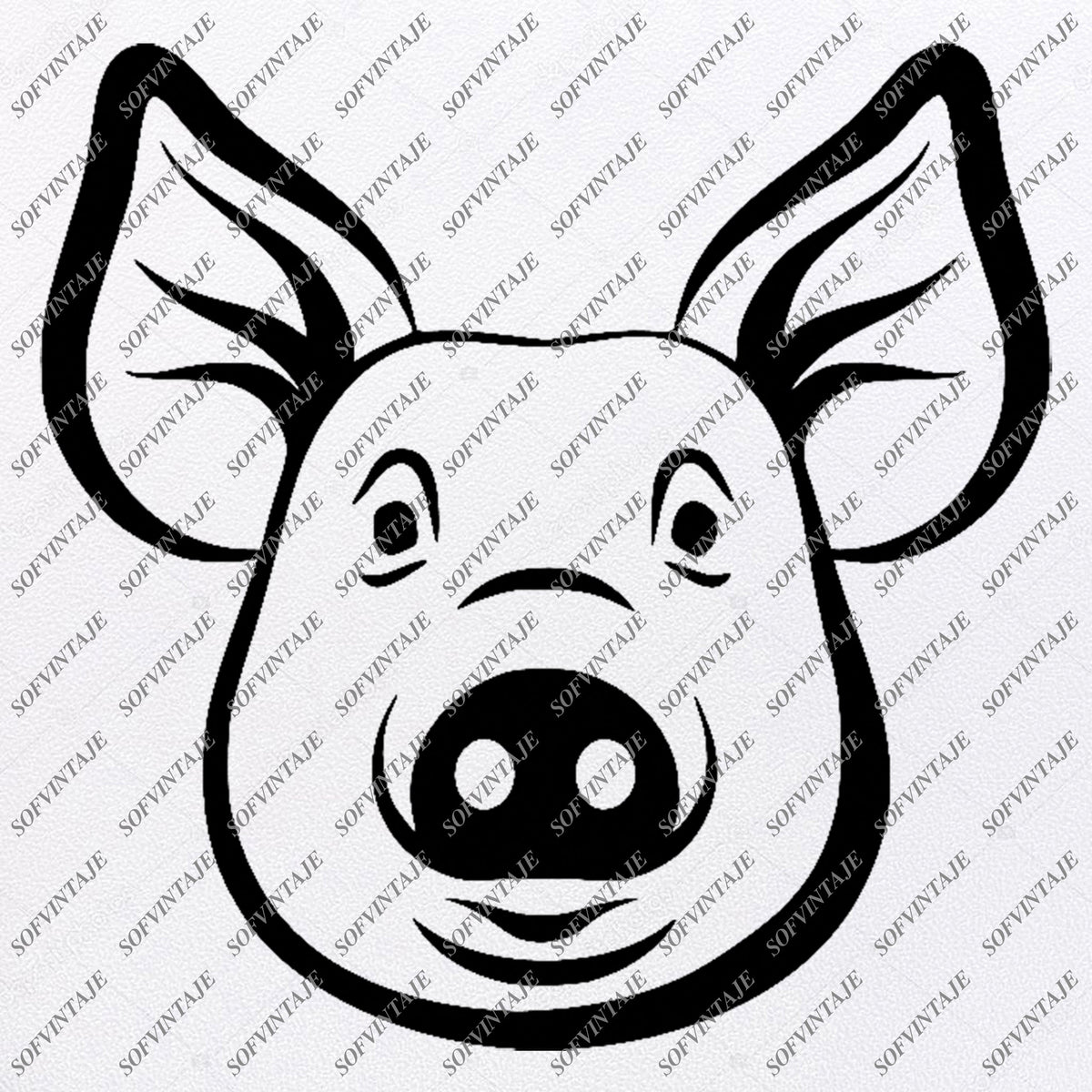 Download Pig Svg File-Funny Pig Svg Design-Clipart-Animals Svg File ...
