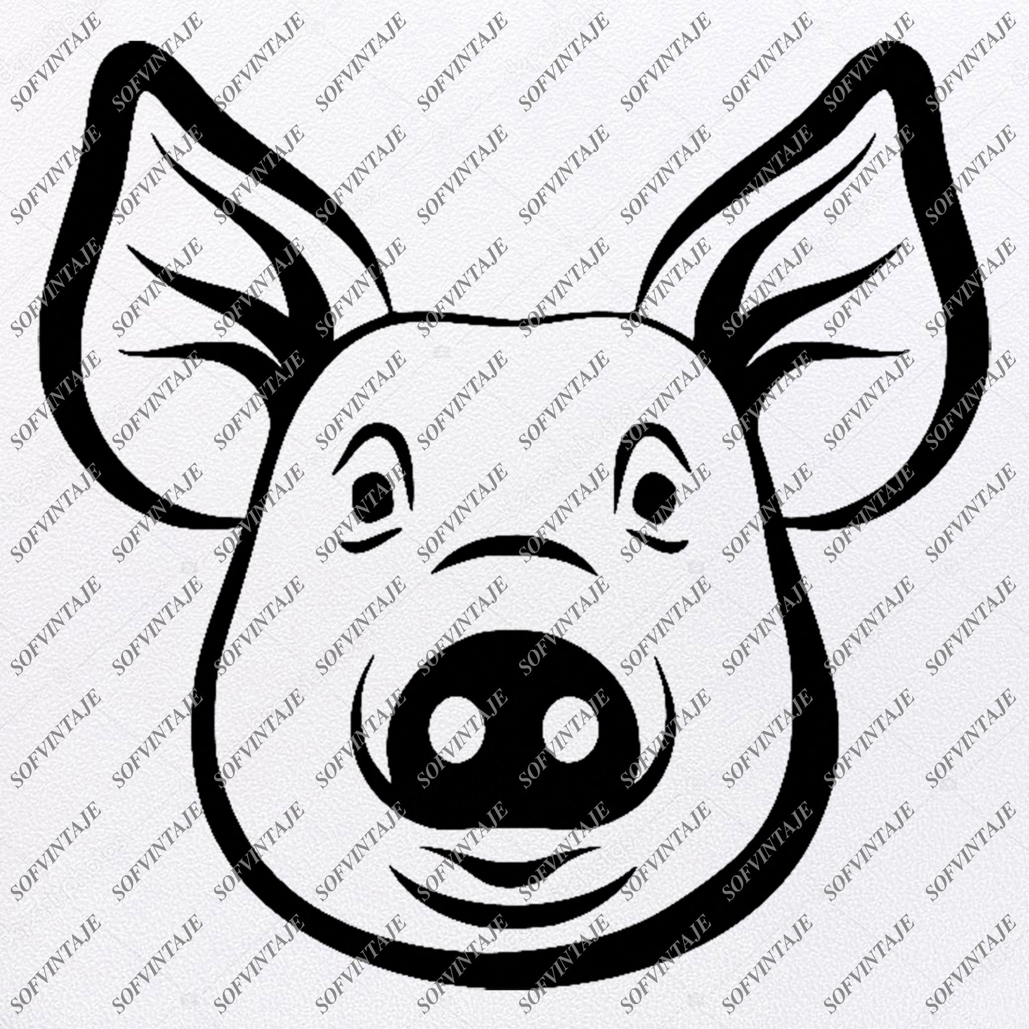 Download Pig Svg File Funny Pig Svg Design Clipart Animals Svg File Animals Png Sofvintaje