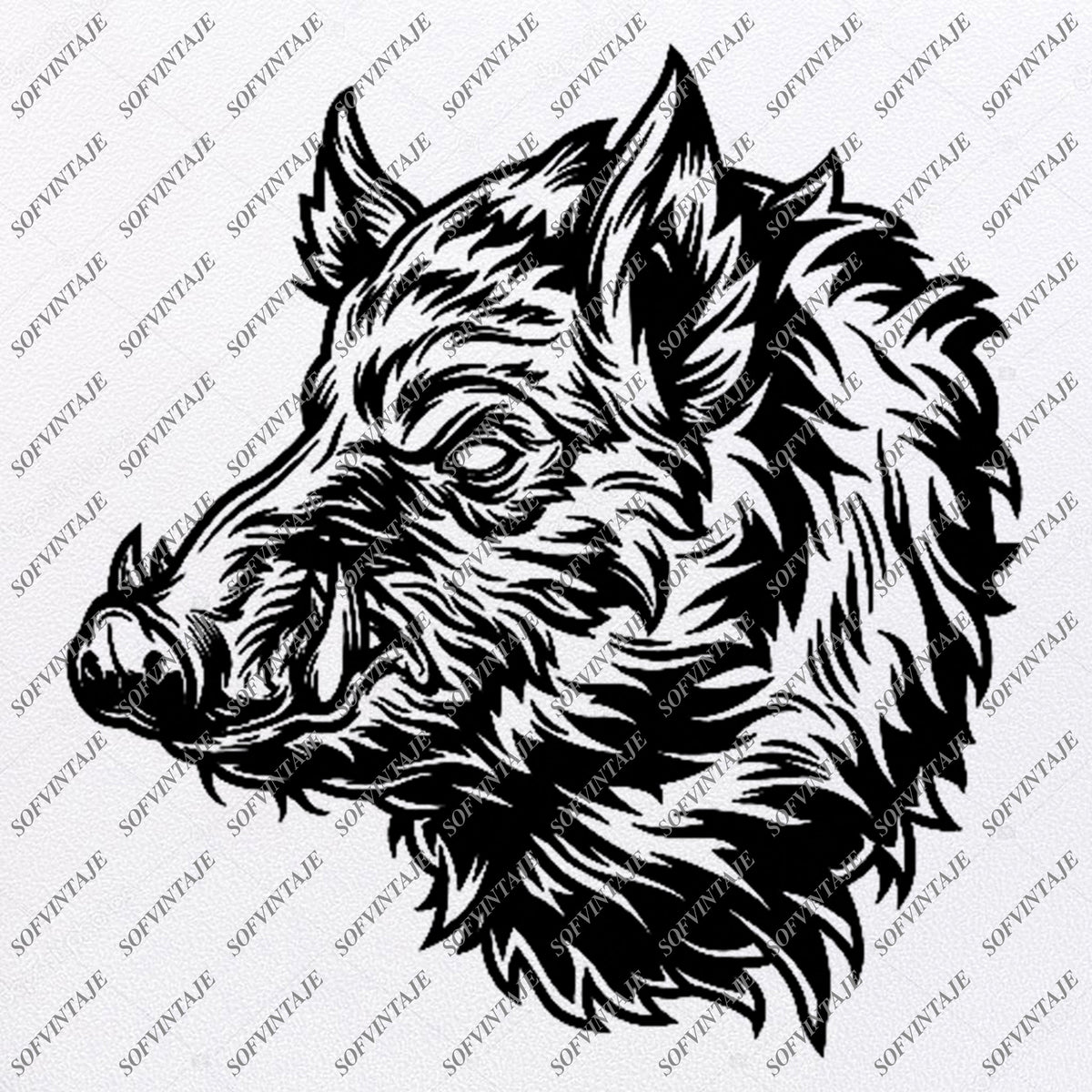 Download Wild boar Svg File-Wild boar Svg Design-Clipart-Animals ...