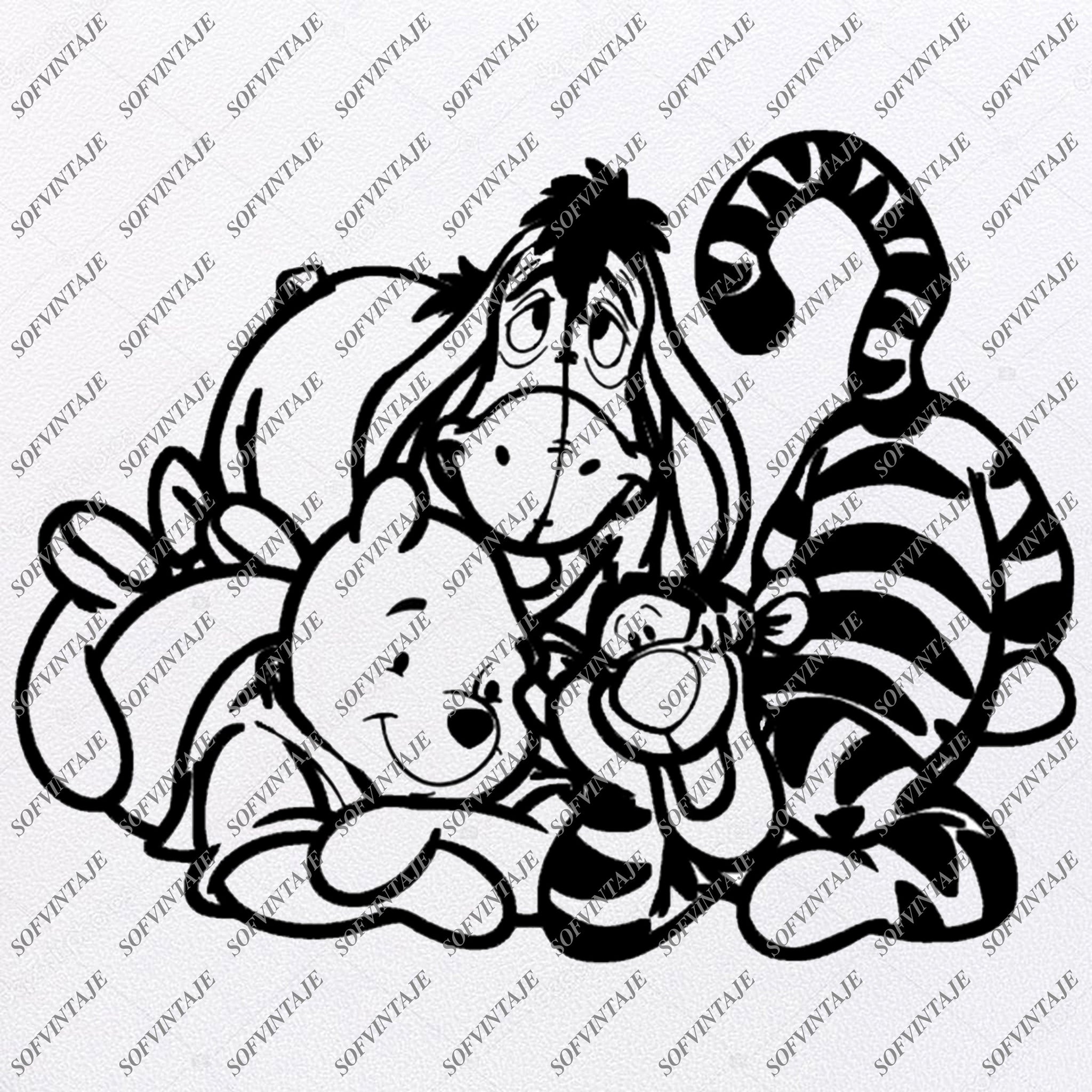 Download Winnie The Pooh Svg Files Winnie The Pooh Clipart Disney Character Sofvintaje