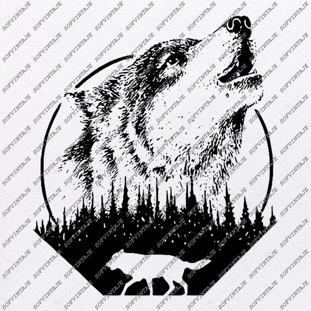 Wolf Svg File - Wolf Original Design - Wolf Clip art ...