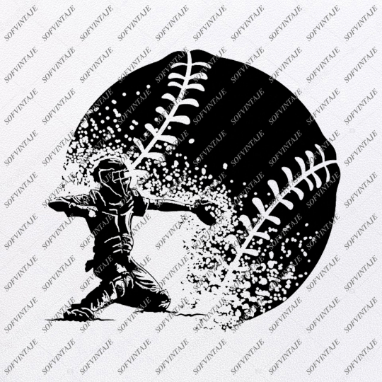 Baseball Cacher Svg Cacher Svg Baseball Svg Baseball Clip Art Top Pla Sofvintaje