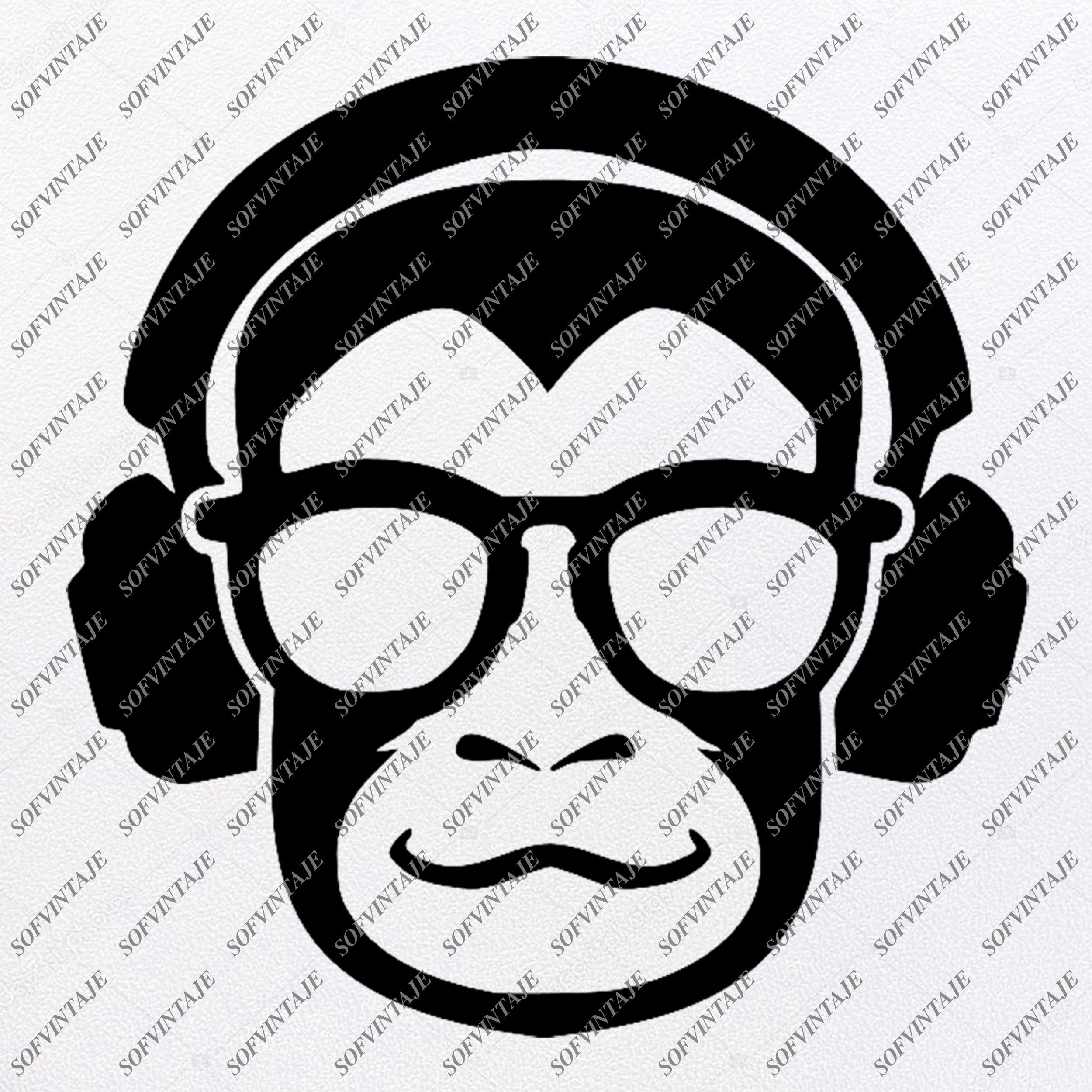 Download Funny Monkey Svg File Monkey Svg Design Clipart Animals Svg File Anima Sofvintaje PSD Mockup Templates