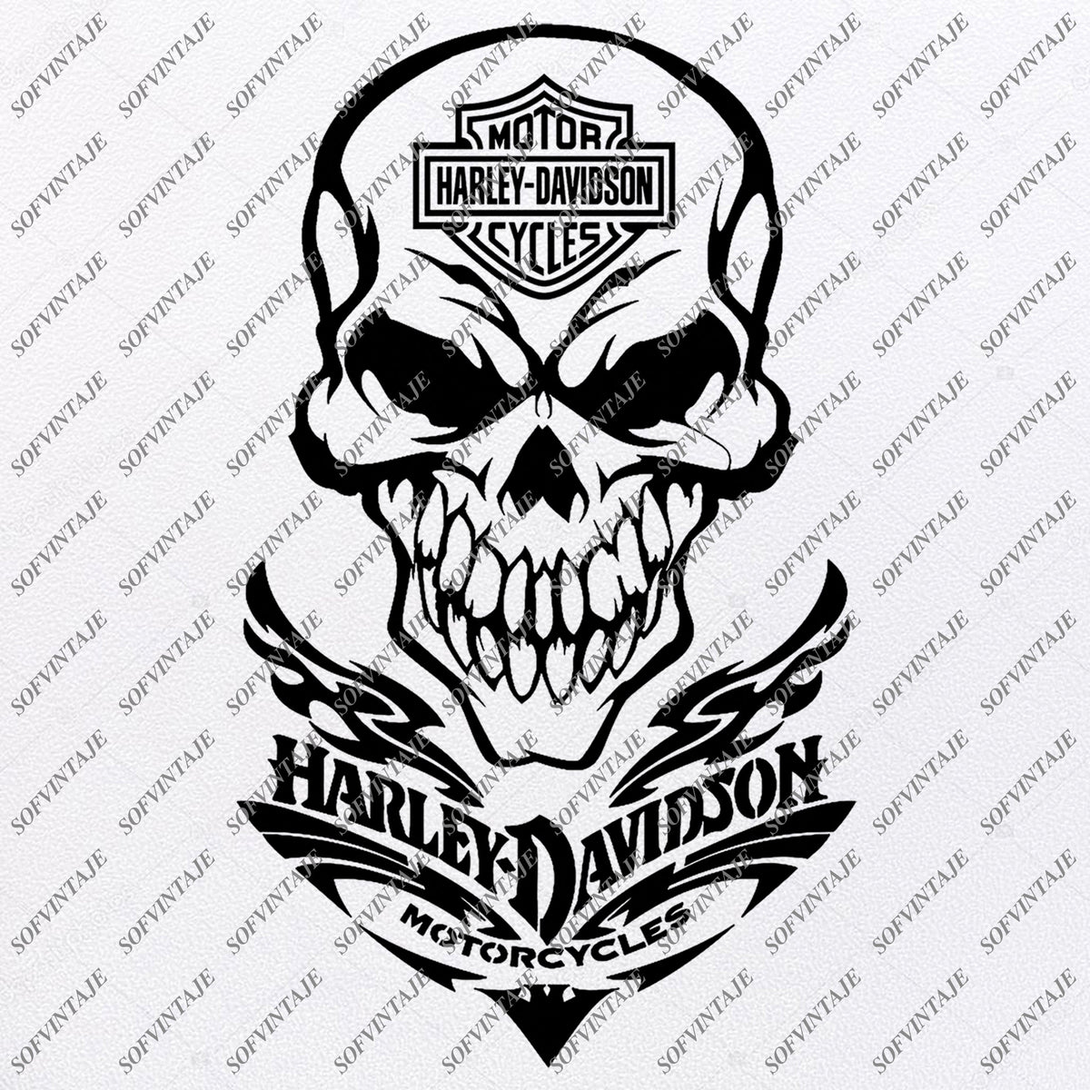 Download Harley Davidson Svg File- Skull Harley Davidson Svg Design ...