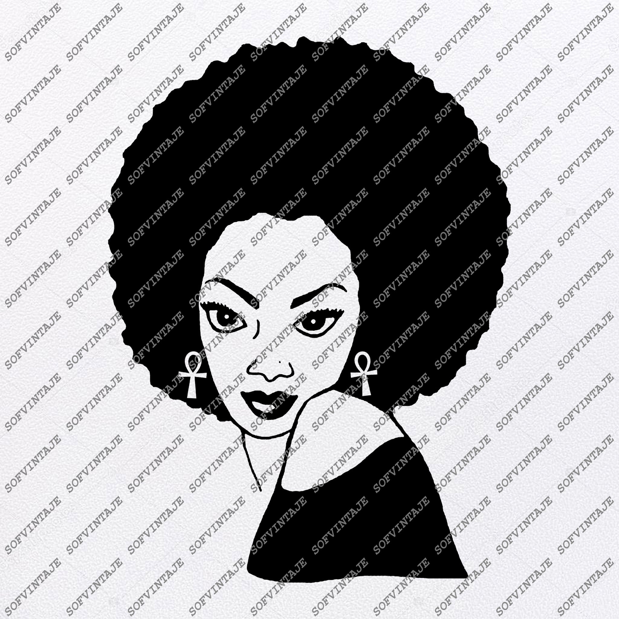 Download African American Girl Silhouette - Svg Files - African ...