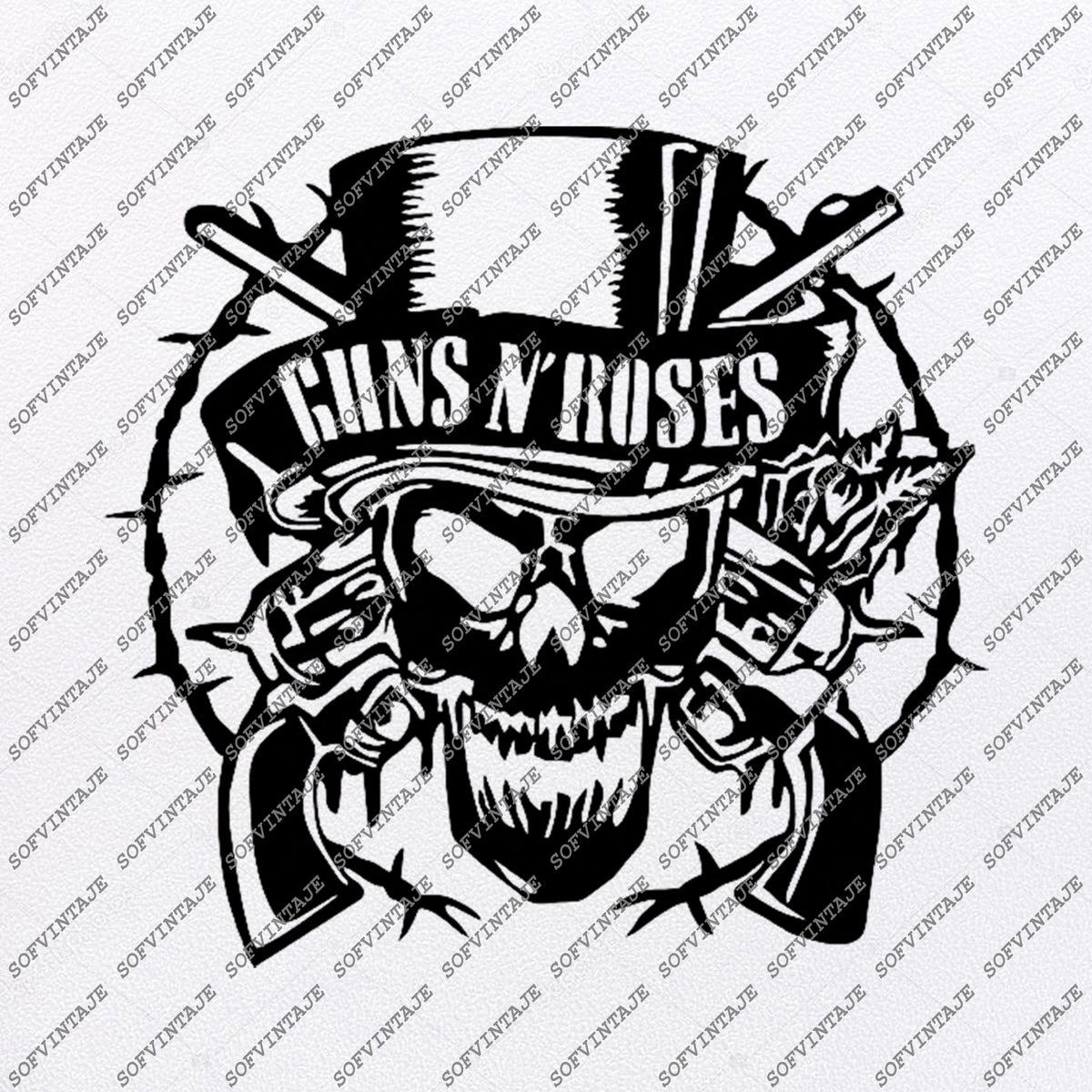 Download Guns N Roses Svg File-Guns N Roses Svg Design-Clipart ...