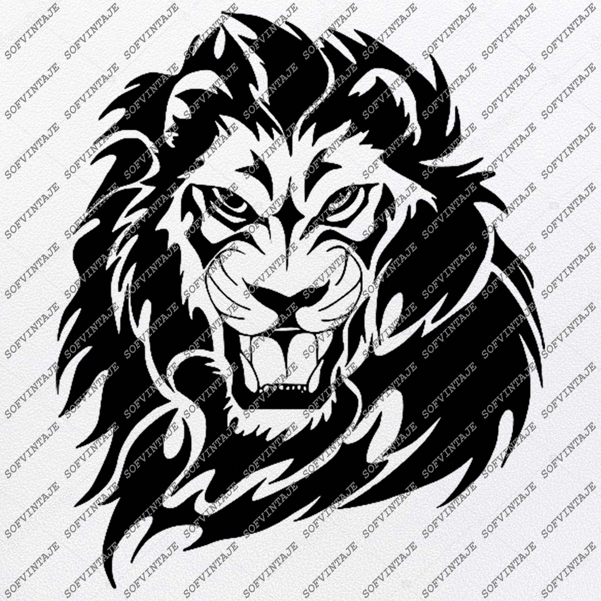 Free Free 72 Half Lion Head Svg SVG PNG EPS DXF File