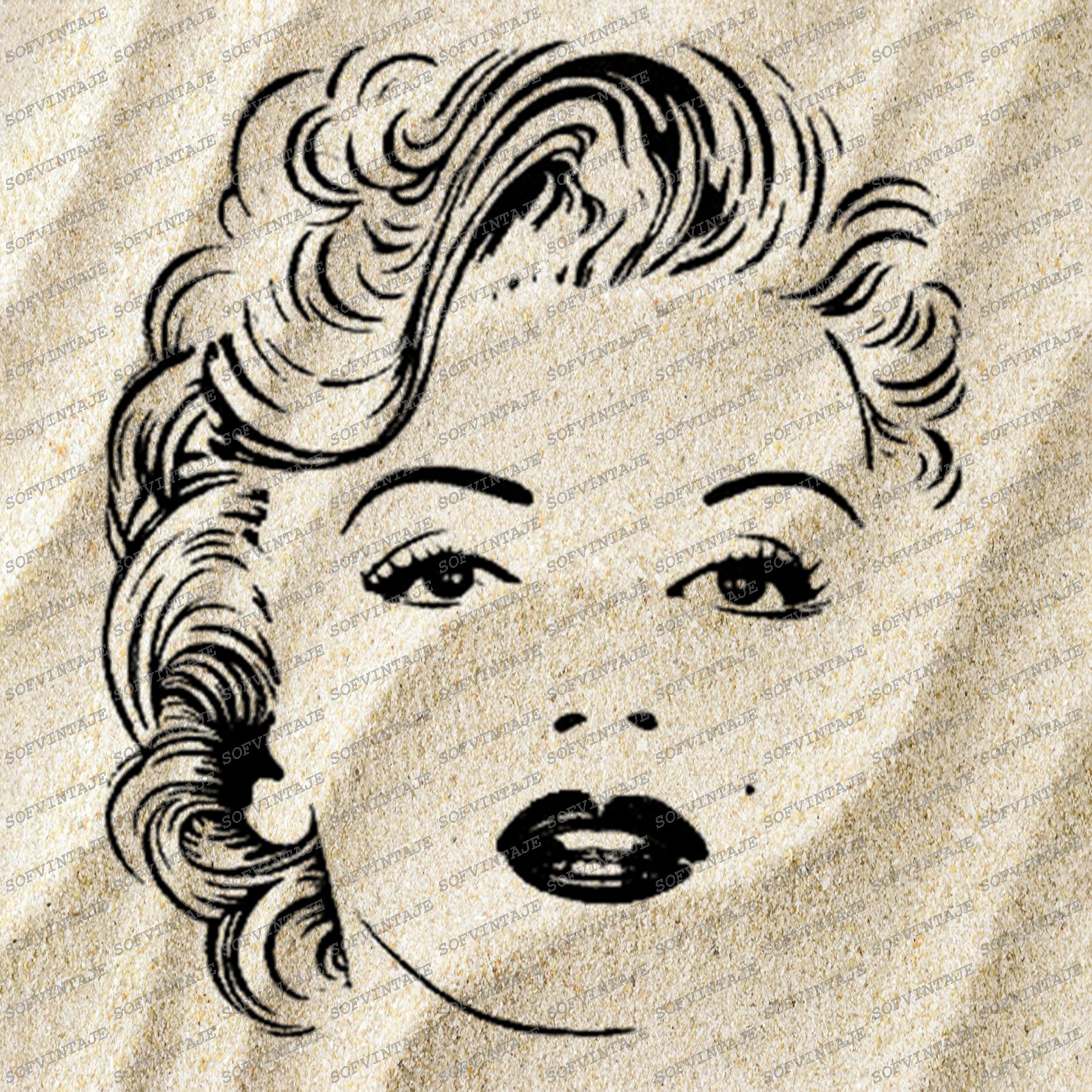Мэрилин Монро рисунок на ткани
