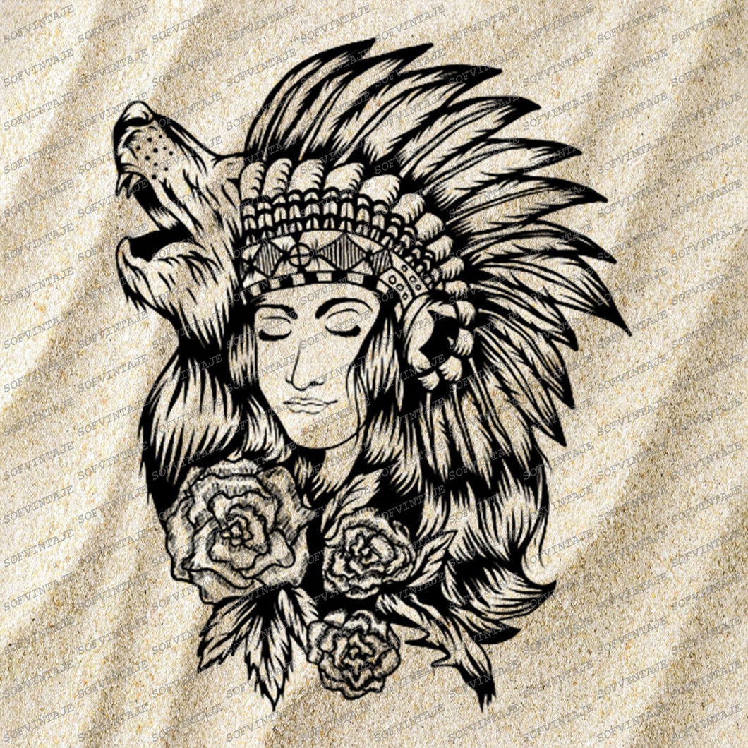 Download Native American Girl Svg File American Indians Original Svg Design Svg Sofvintaje