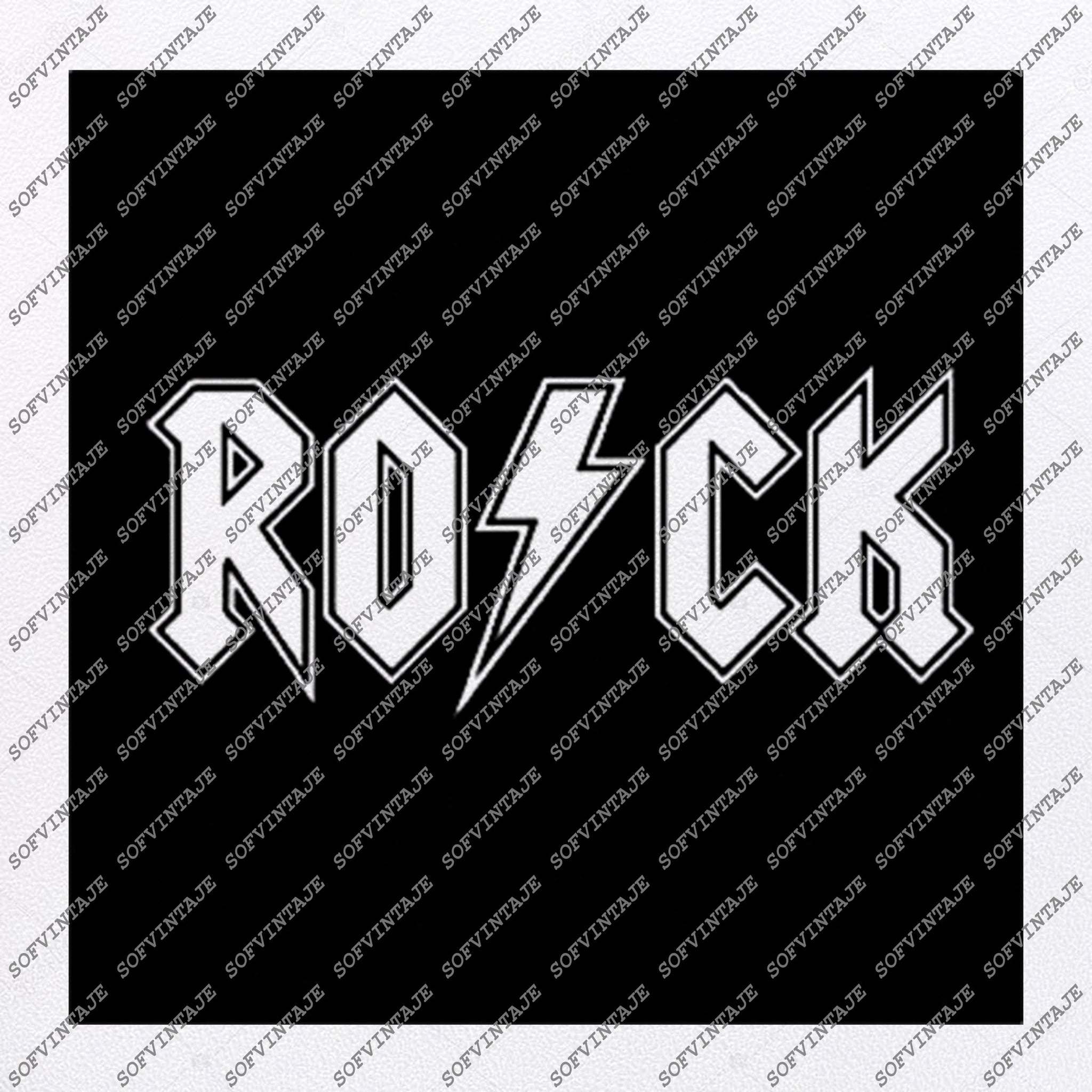 Rock Svg File Rock Original Svg Design Music Svg Clip Art Rock